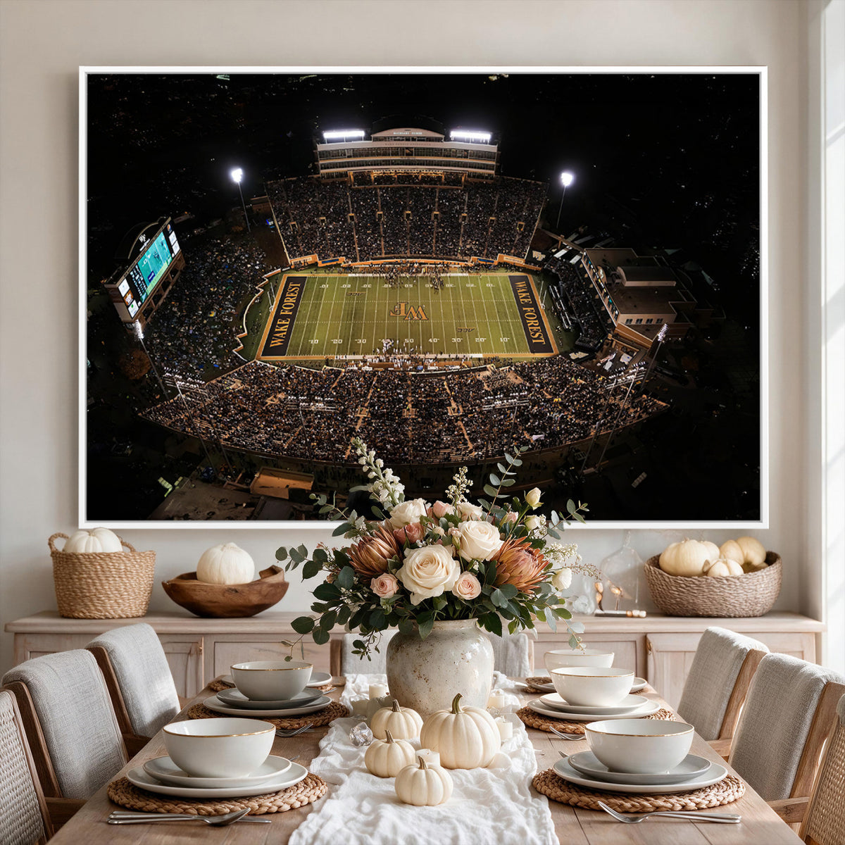 20605-MGV-CV-36X24 - Wake Forest University Demon Deacons Canvas Print, Football Team Wall Art