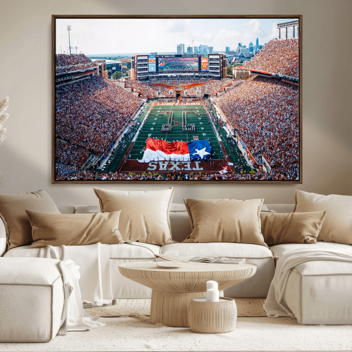 MGV-FC-36X24 - University of Texas Longhorns Football Team Canvas Print - Austin Darrell K Royal-Texas Memorial