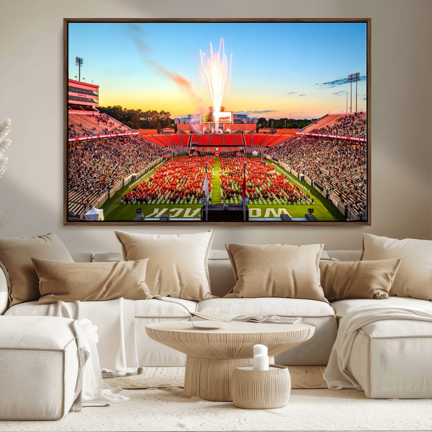 MGV-FC-36X24 - North Carolina State University Canvas Print, North Carolina State University Wolfpack Football Team