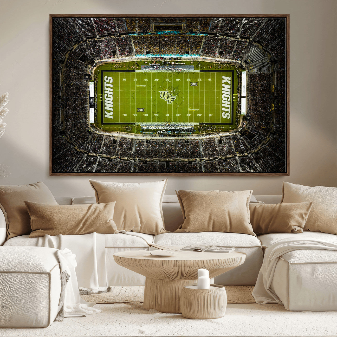 MGV-FC-36X24 - UCF Knights Football Team Print - Orlando FBC Mortgage Stadium Wall Art, UCF Knights Canvas Print