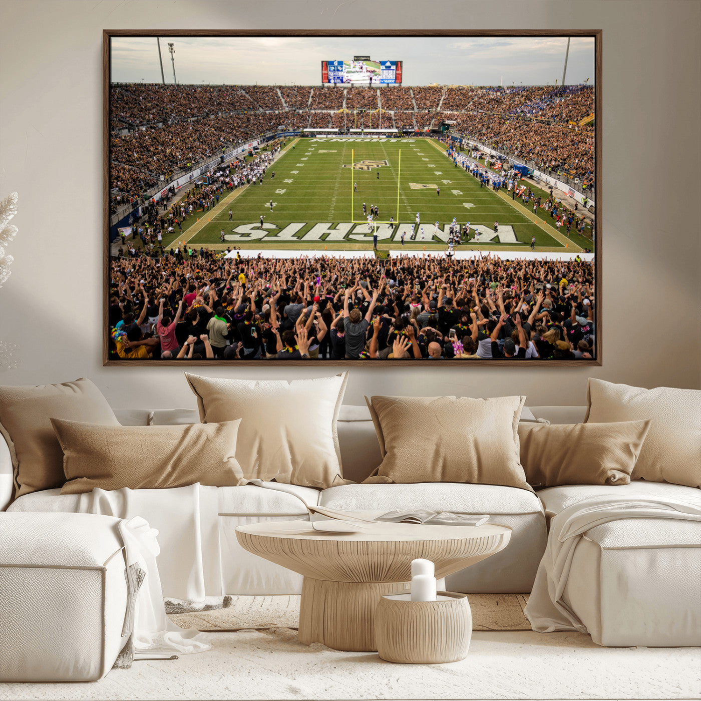 MGV-FC-36X24 - UCF Knights Football Team Print - Orlando FBC Mortgage Stadium Canvas Print