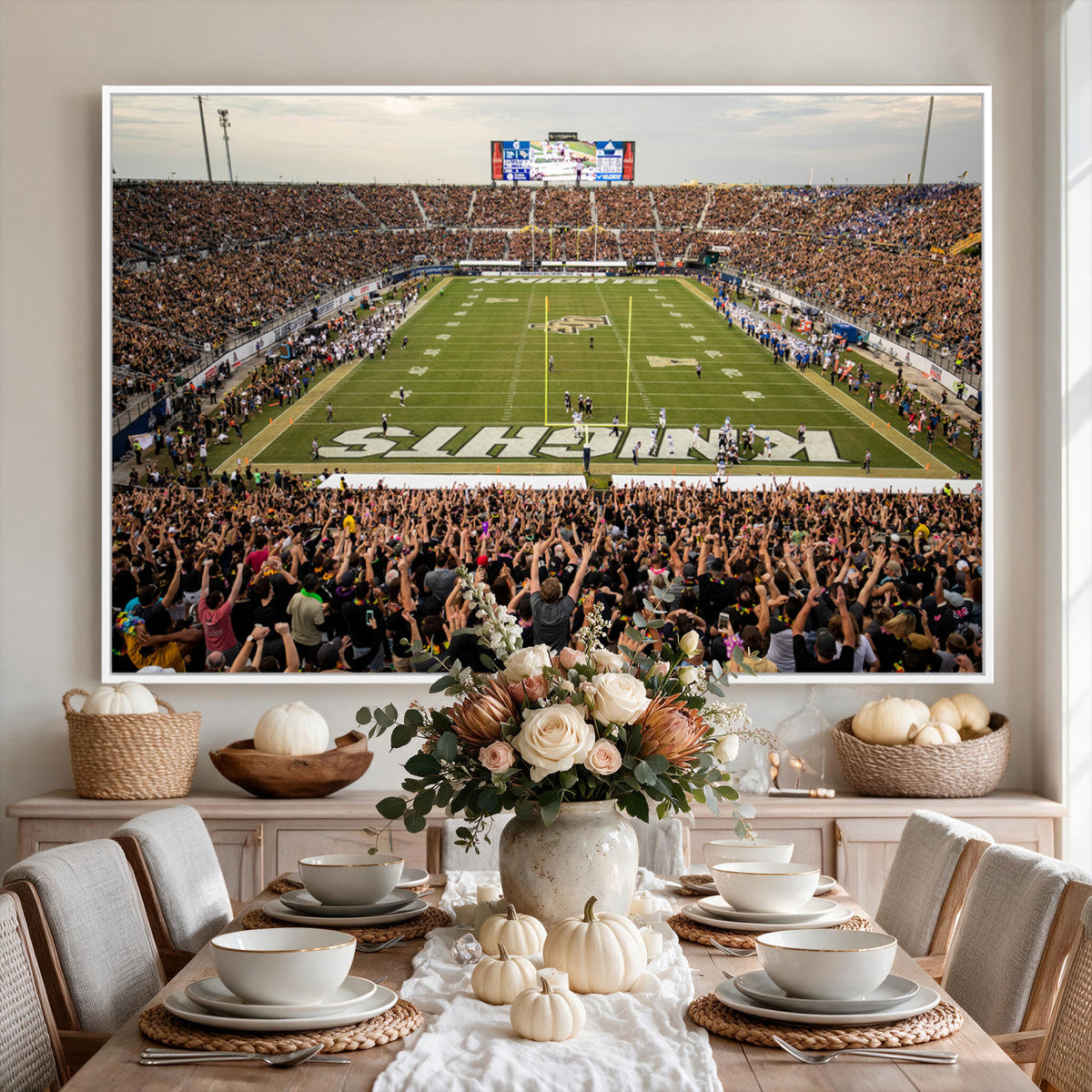 38659-MGV-CV-36X24 - UCF Knights Football Team Print - Orlando FBC Mortgage Stadium Canvas Print