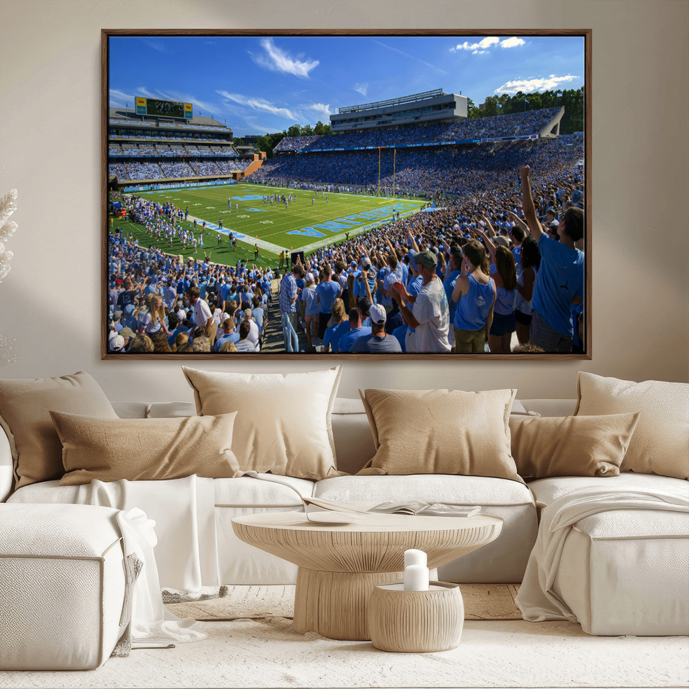 MGV-FC-36X24 - University of North Carolina Tar Heels Team Canvas Print - Chapel Hill Kenan Memorial Stadium Wall