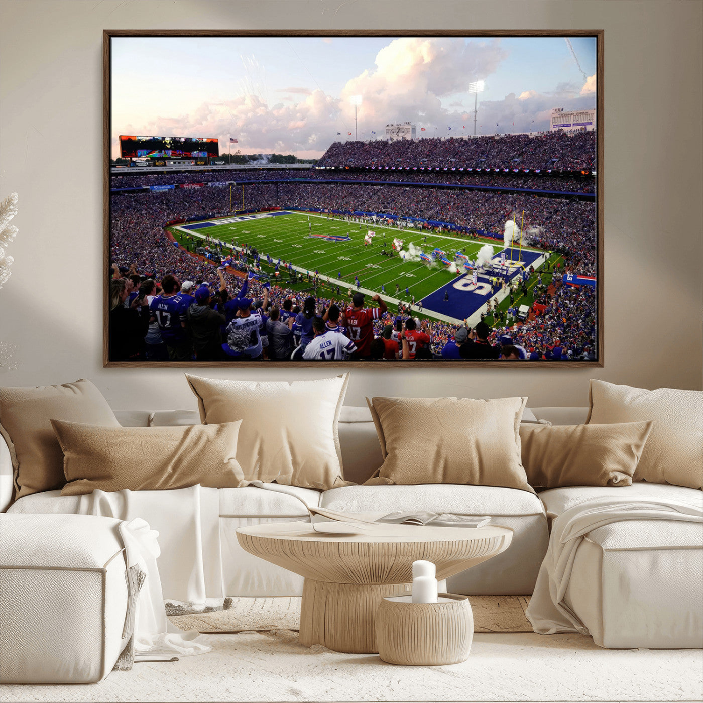MGV-FC-36X24 - Buffalo Bills Football Team Print - Buffalo Highmark Stadium Wall Art Canvas Print