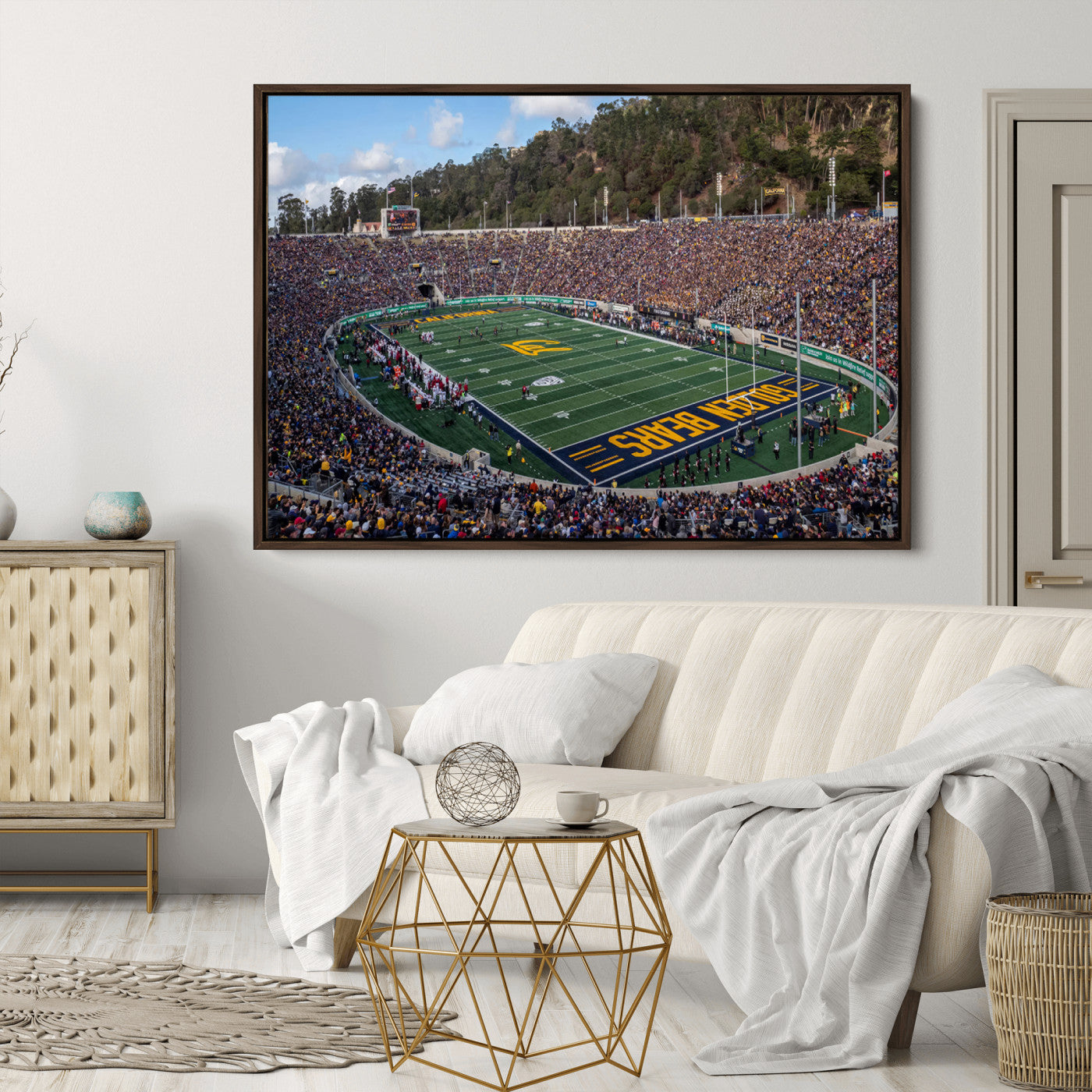 38054-MGV-CV-36X24-University of California Golden Bears Football Team Print - Berkeley California Memorial Stadium Art Canvas Print