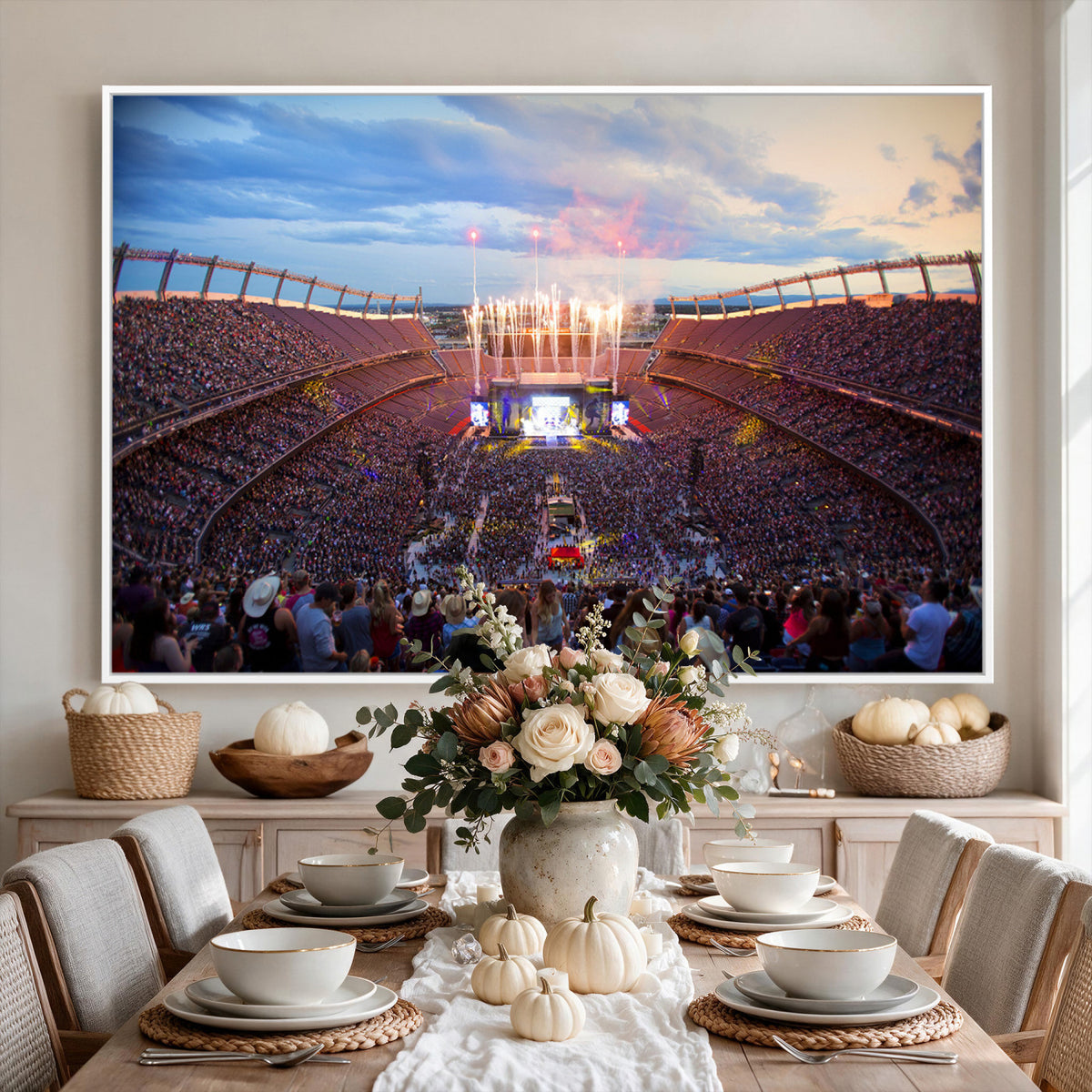24689-MGV-CV-36X24 - Denver Broncos Football Team Print Canvas, Empower Field