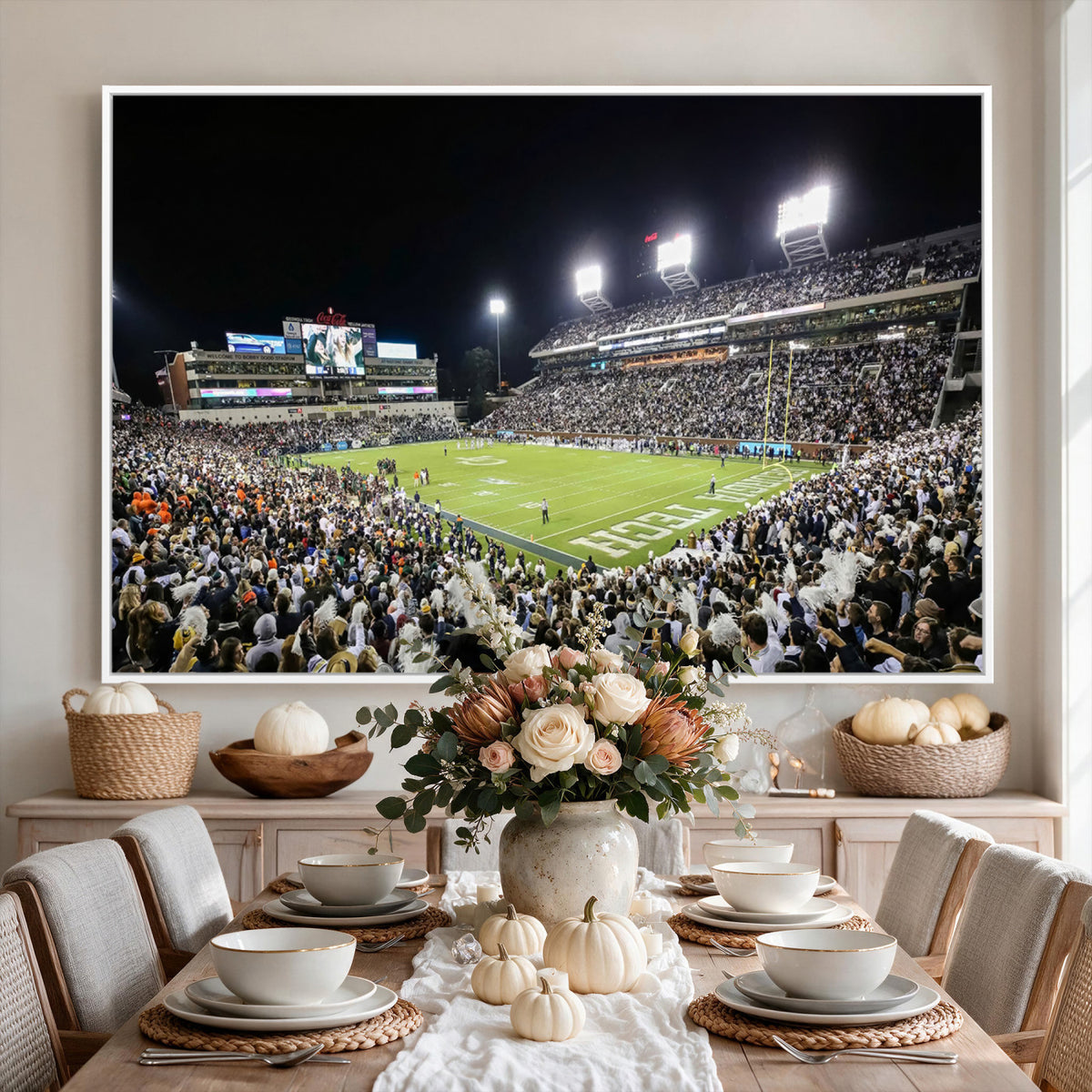 49339-MGV-CV-36X24 - Georgia Tech Yellow Jackets Football Team Print, Atlanta