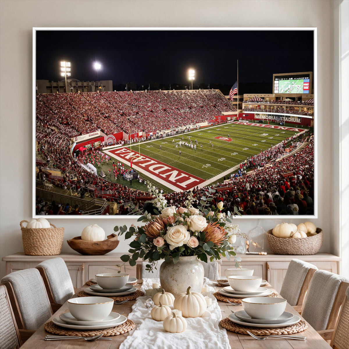 82748-MGV-CV-36X24 - Indiana University Hoosiers Football Team Print Canvas