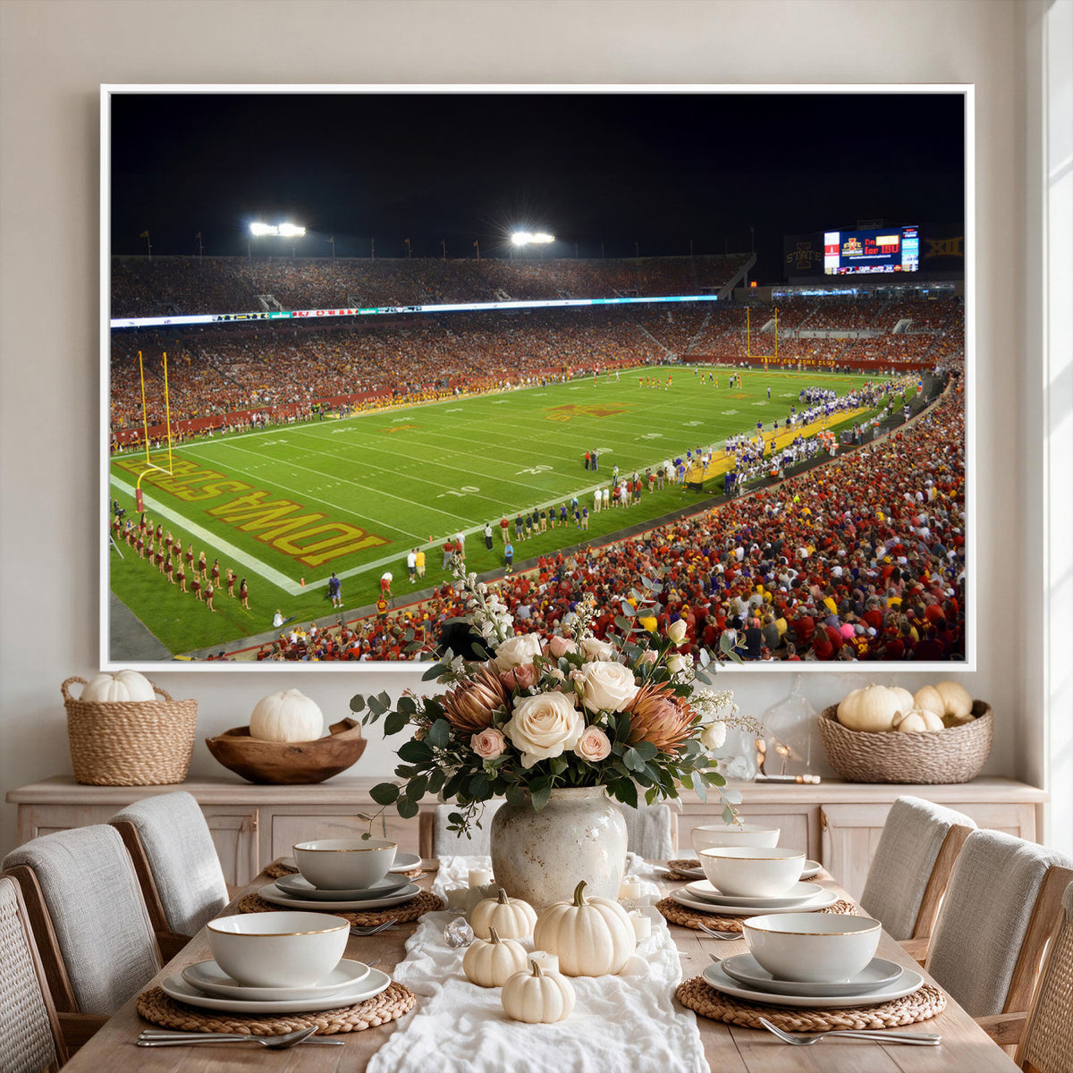 27211-MGV-CV-36X24 - Iowa State University Cyclones Football Team Print, Ames, Extra Large Game Room Wall Decor