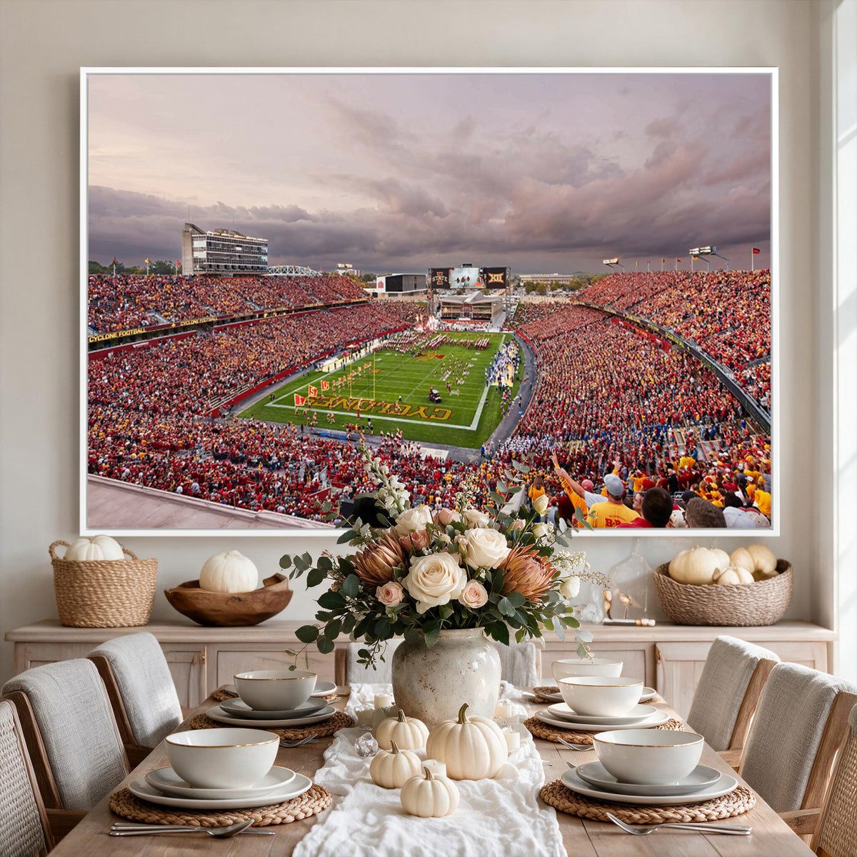 50373-MGV-CV-36X24 - Iowa State University Cyclones Football Team Print, Ames