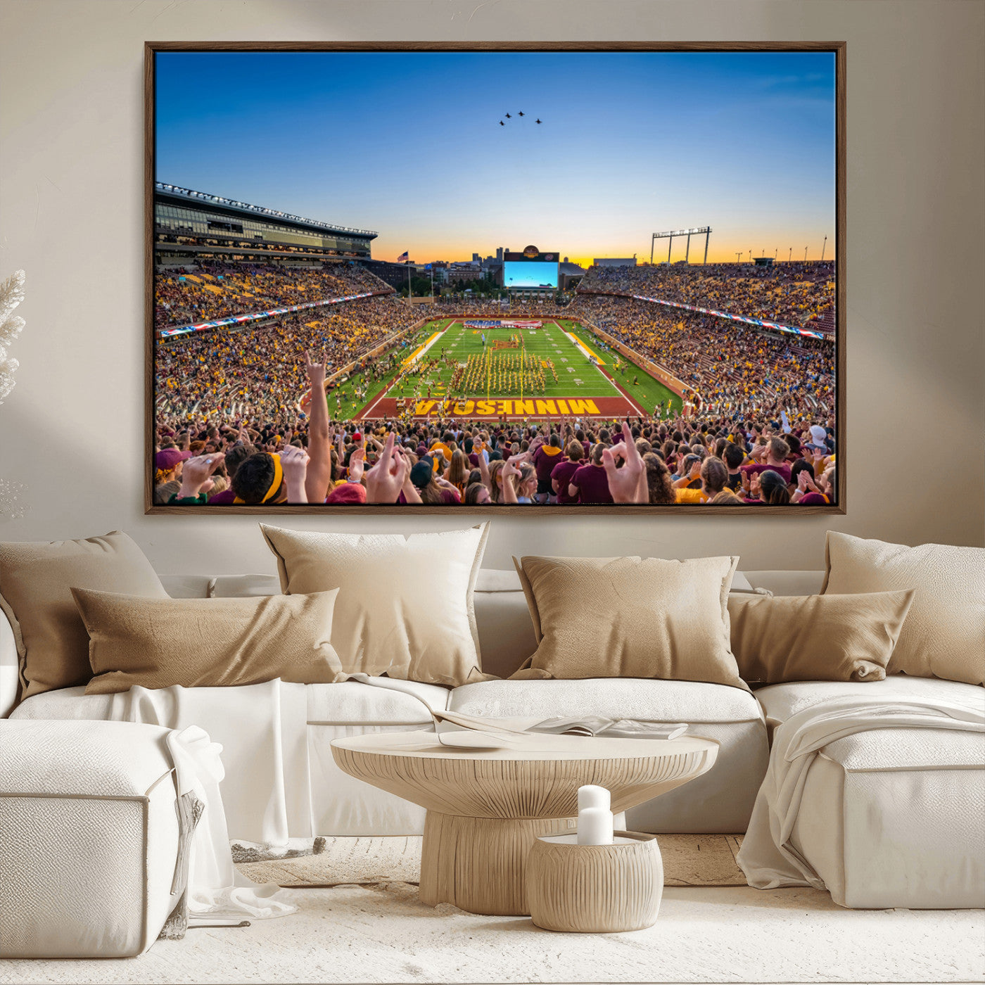 MGV-FC-36X24 - University of Minnesota Golden Gophers Art Print, Football Team Print - Minneapolis Huntington Bank