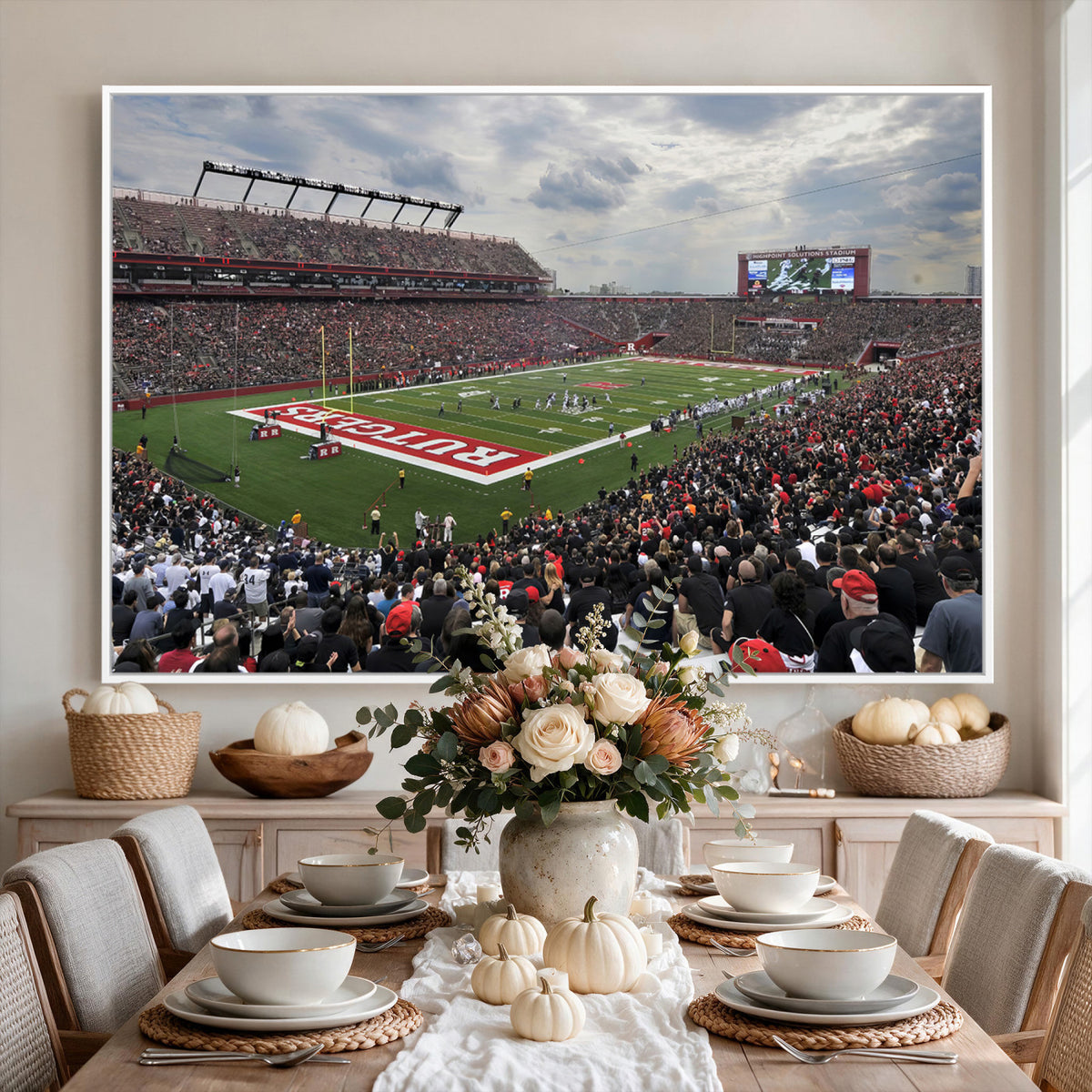 66777-MGV-CV-36X24 - Rutgers Scarlet Knights Football Team Print, SHI Stadium
