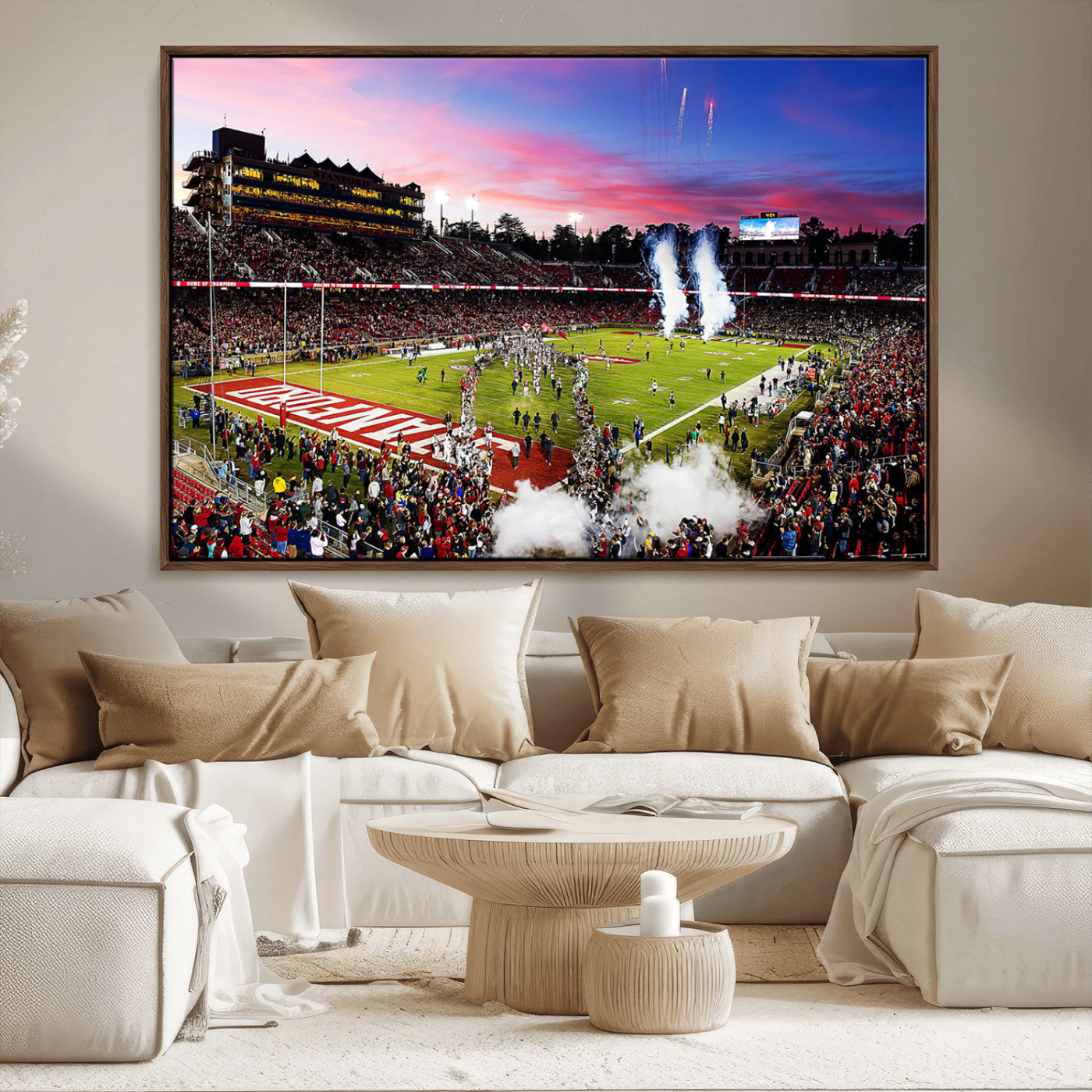 MGV-FC-36X24 - Stanford University Cardinal Football Team Print - Stanford Stadium Wall Art Canvas Print
