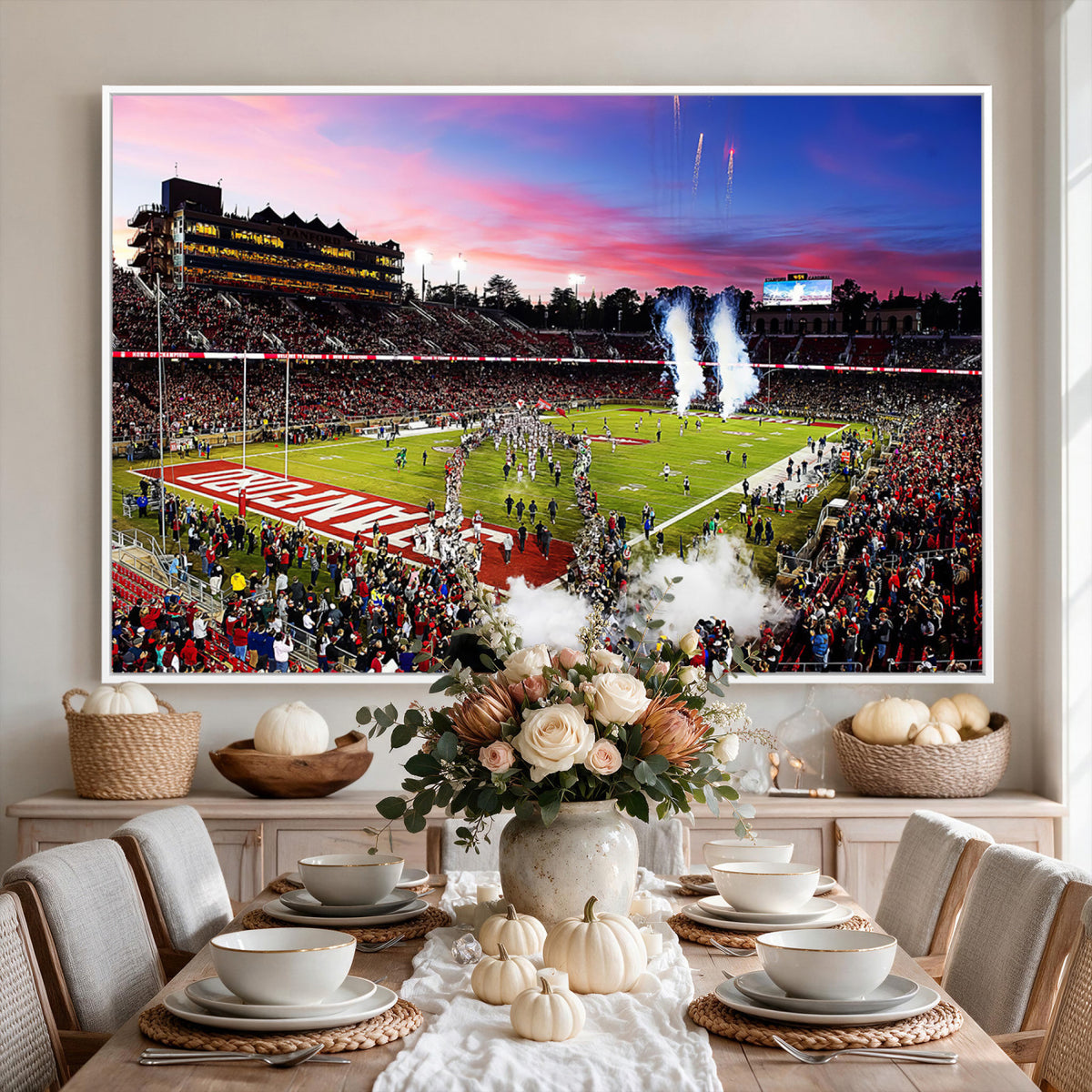 25557-PAN-FL-20X10 - Stanford University Cardinal Football Team Print - Stanford Stadium Wall Art Canvas Print