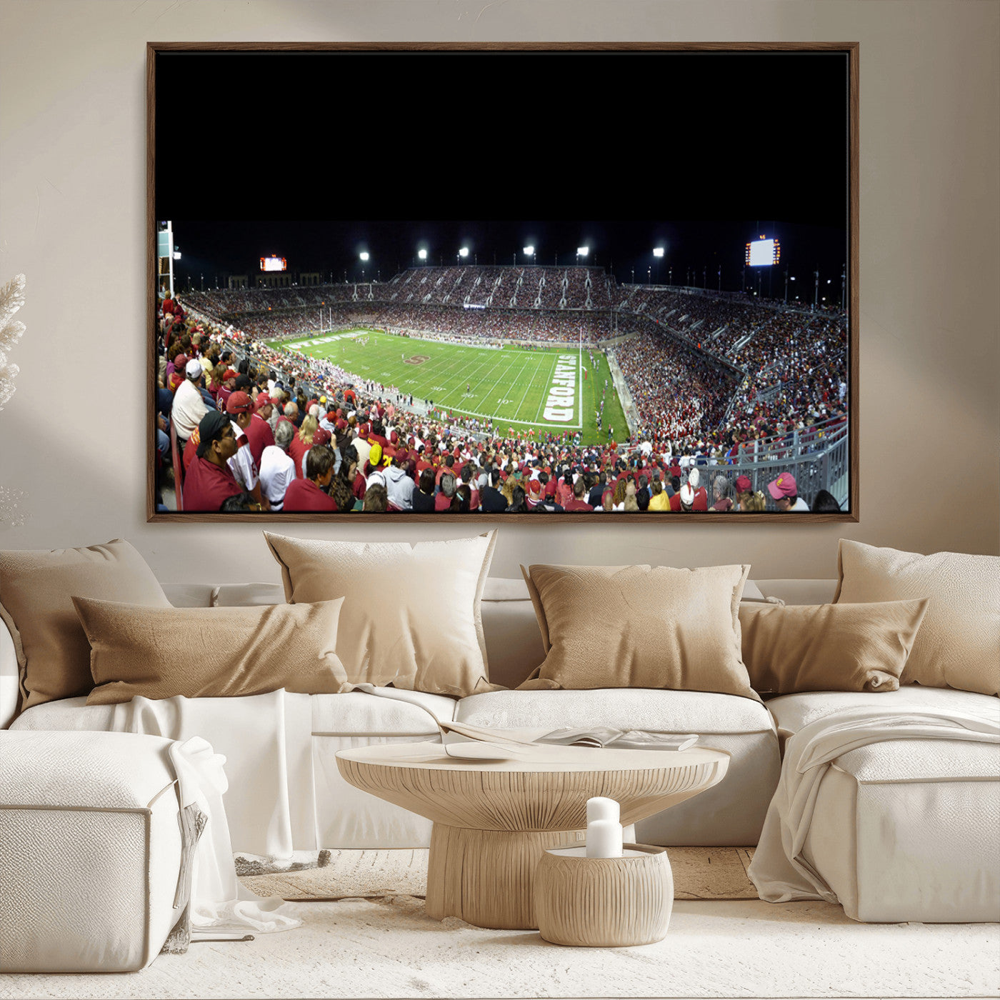 MGV-FC-36X24 - Stanford University Cardinal Football Team Print - Stanford Stadium Wall Art Canvas Print