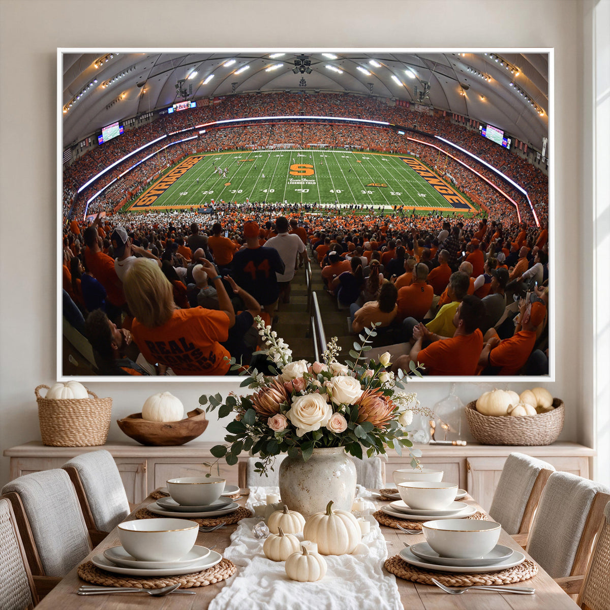43291-MGV-CV-36X24 - Syracuse University Orange Football Canvas Print, Football Team Print - Syracuse JMA Wireless Dome
