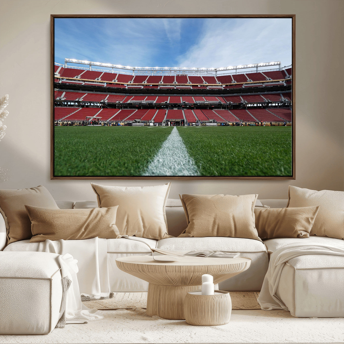 MGV-FC-36X24 - University of Tulsa Golden Hurricane Football Team Print - Tulsa H.A. Chapman Stadium Wall Art