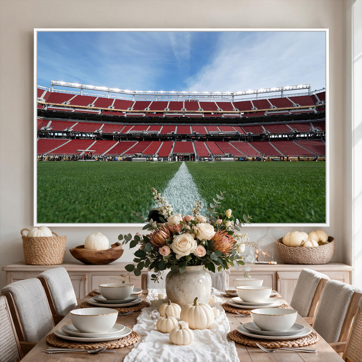 83238-PAN-FL-20X10 - University of Tulsa Golden Hurricane Football Team Print - Tulsa H.A. Chapman Stadium Wall Art