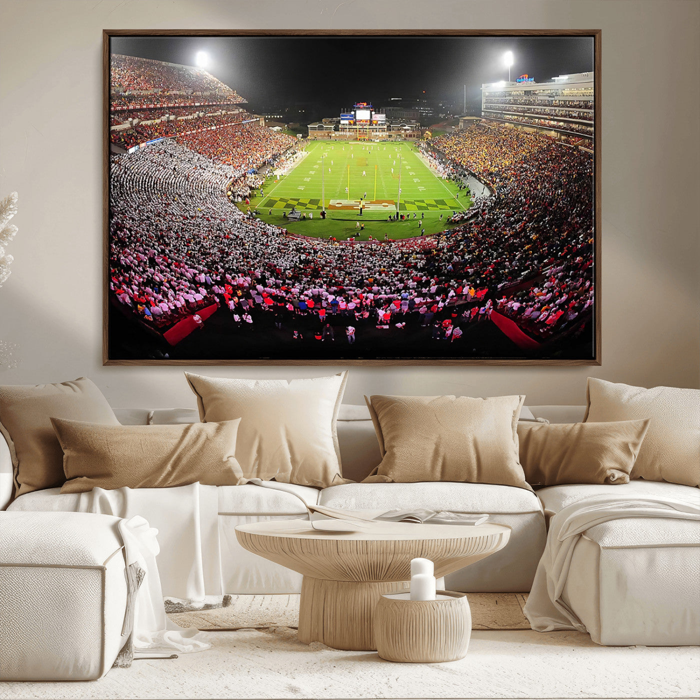 MGV-FC-36X24 - University of Maryland Terrapins Football Team Print - College Park SECU Stadium Wall Art Canvas