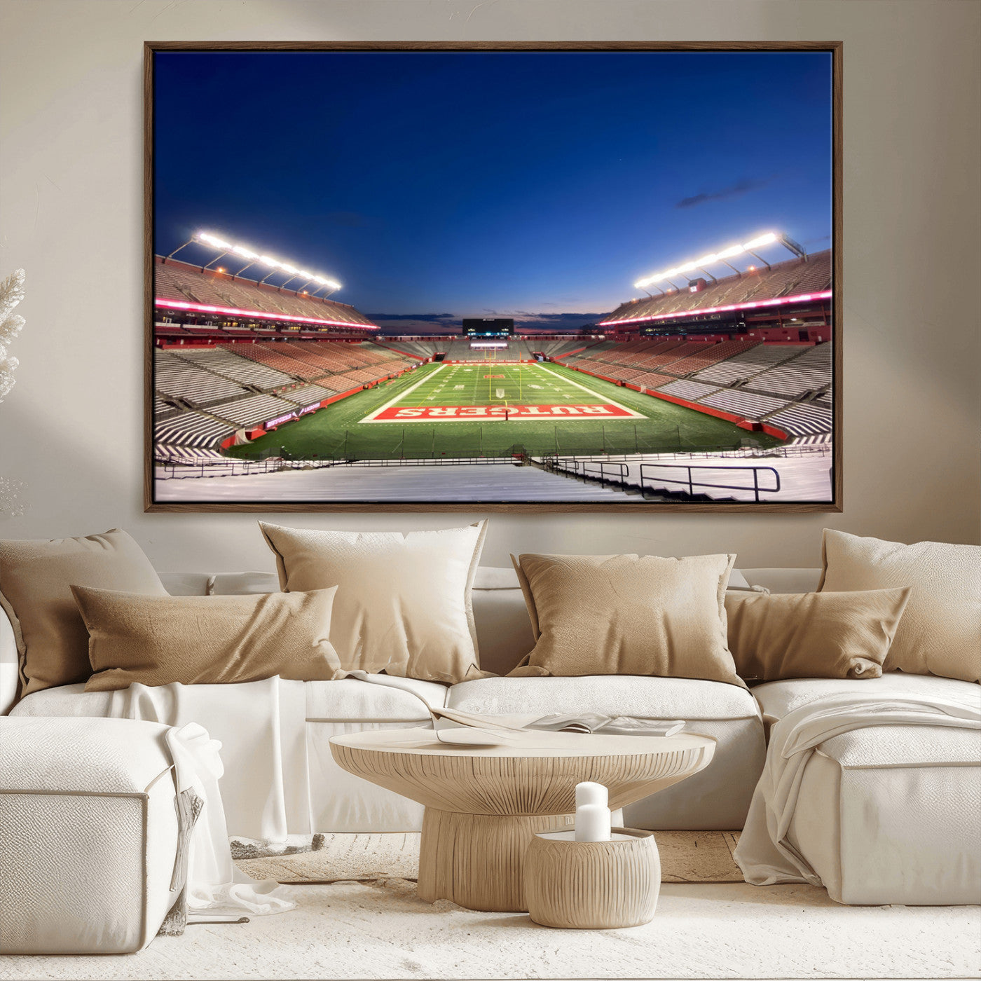 MGV-FC-36X24 - Rutgers Scarlet Knights Football Team Print - Piscataway SHI Stadium Wall Art Canvas Print