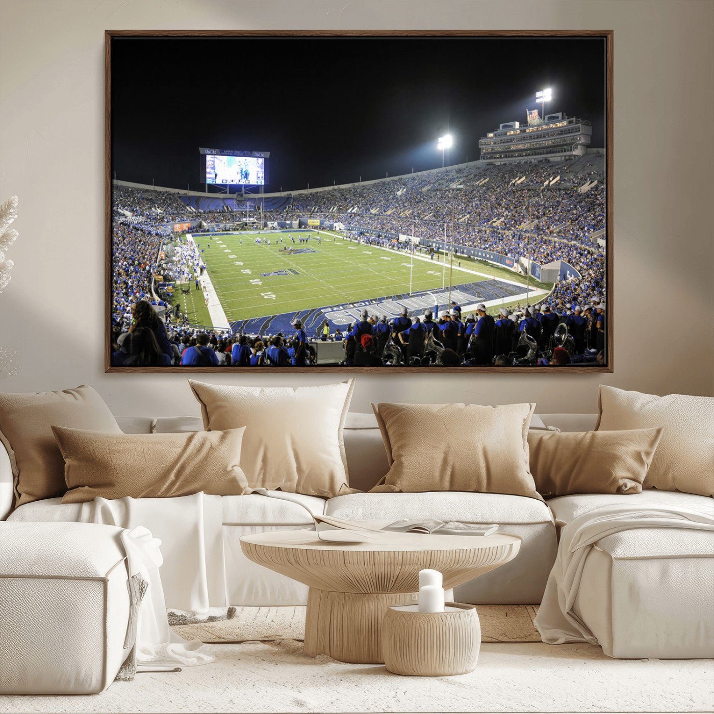 MGV-FC-36X24 - University of Memphis Tigers Football Team Print - Memphis Simmons Bank Liberty Stadium Wall Art