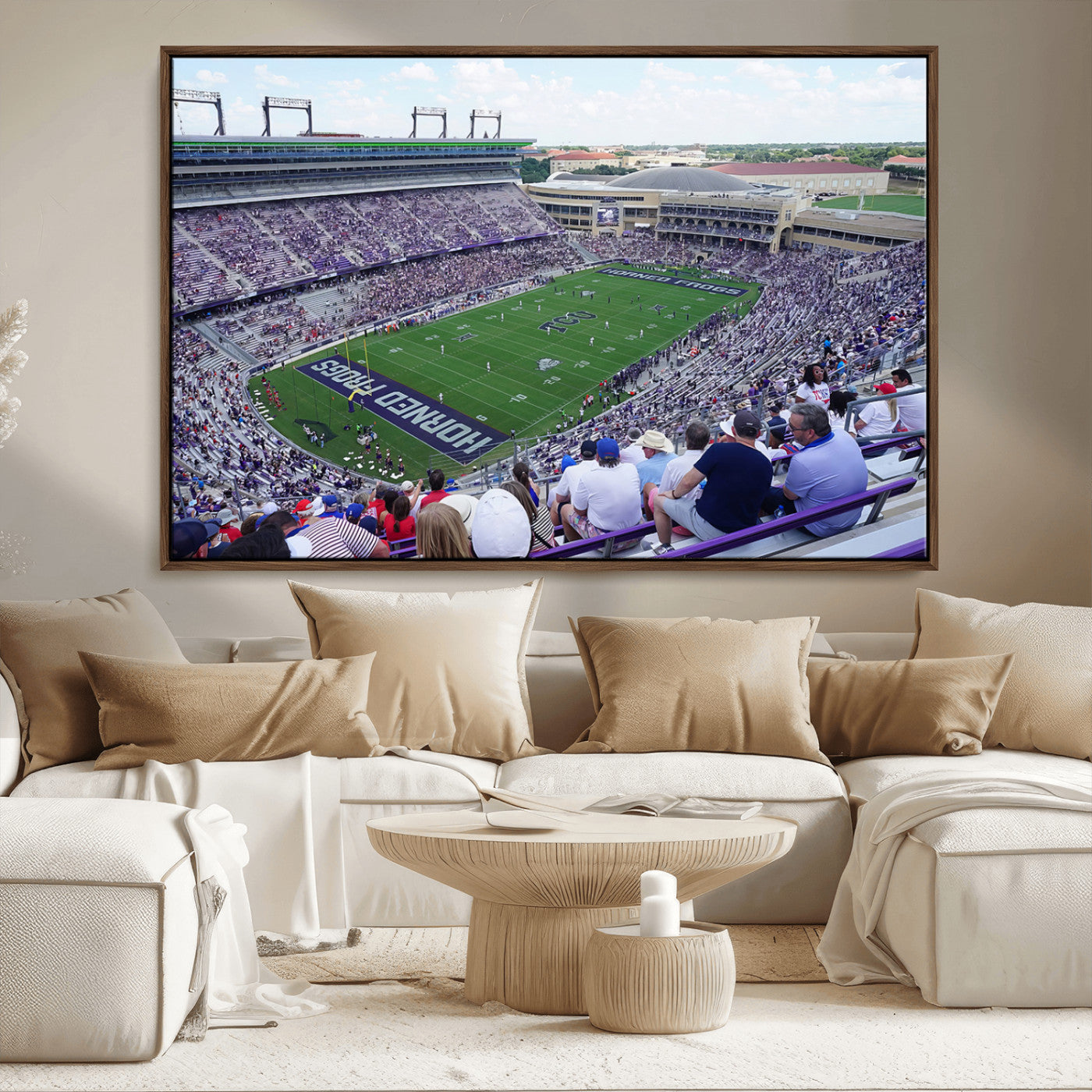 MGV-FC-36X24 - The Texas Christian University TCU Horned Frogs Football Team Print - Fort Worth Amon G. Carter