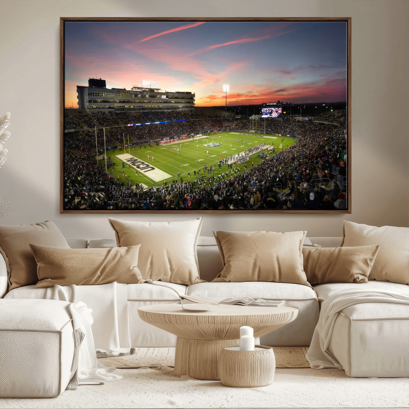 MGV-FC-36X24 - The University of Connecticut UCONN Huskies Football Team Print - East Hartford Pratt & Whitney