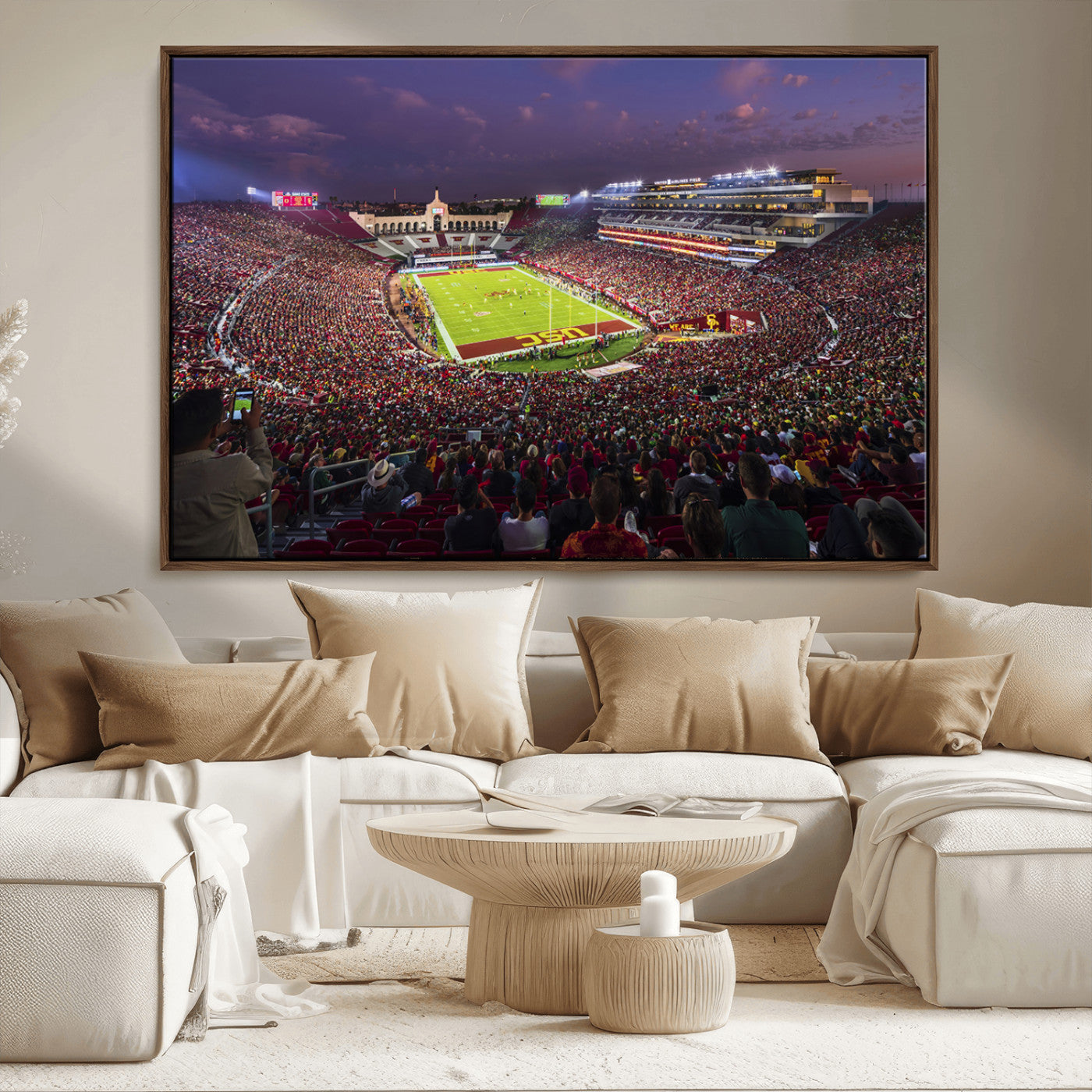 MGV-FC-36X24 - The University of Southern California USC Trojans Football Team Print - Los Angeles Memorial