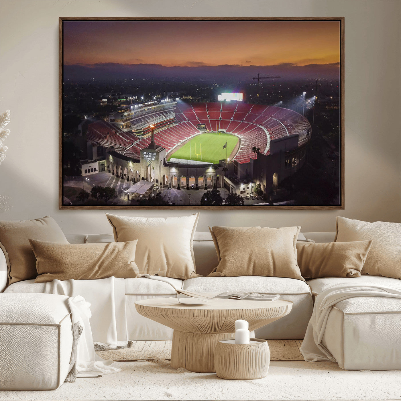 MGV-FC-36X24 - The University of Southern California USC Trojans Football Team Print - Los Angeles Memorial
