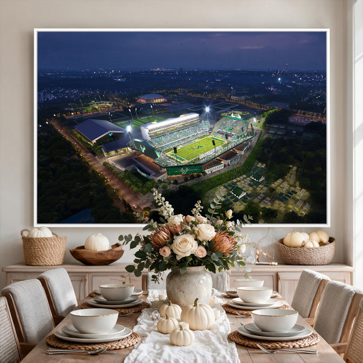 27554-MGV-CV-36X24 - The University of South Florida Bulls Football Team Print