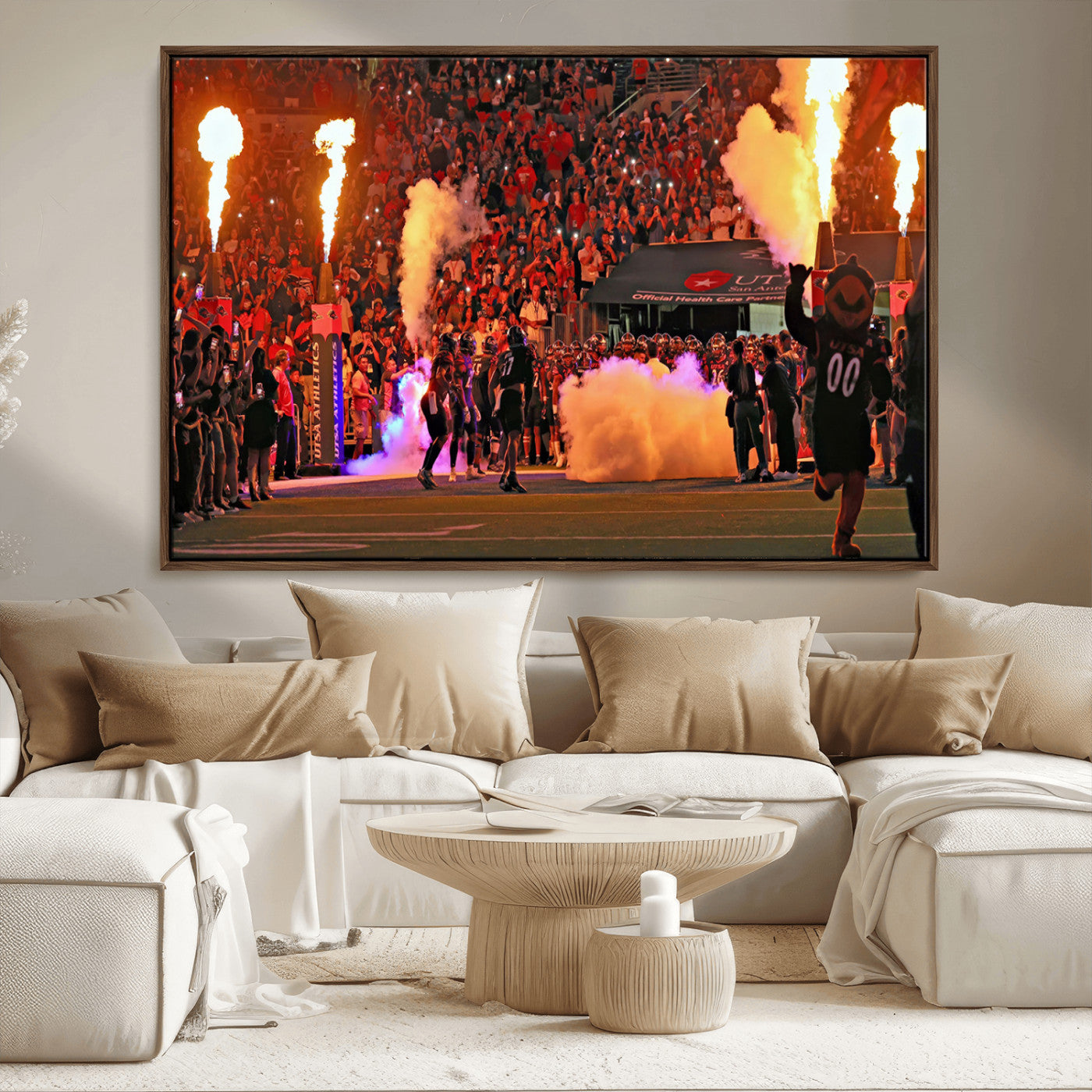 MGV-FC-36X24 - The University of Texas at San Antonio Roadrunners Football Team Print - San Antonio Alamodome Wall