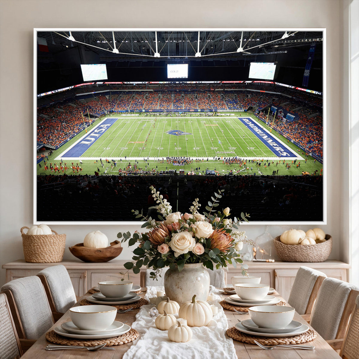 98617-MGV-CV-36X24 - The University of Texas at San Antonio Roadrunners Football Team Print, San Antonio Alamodome