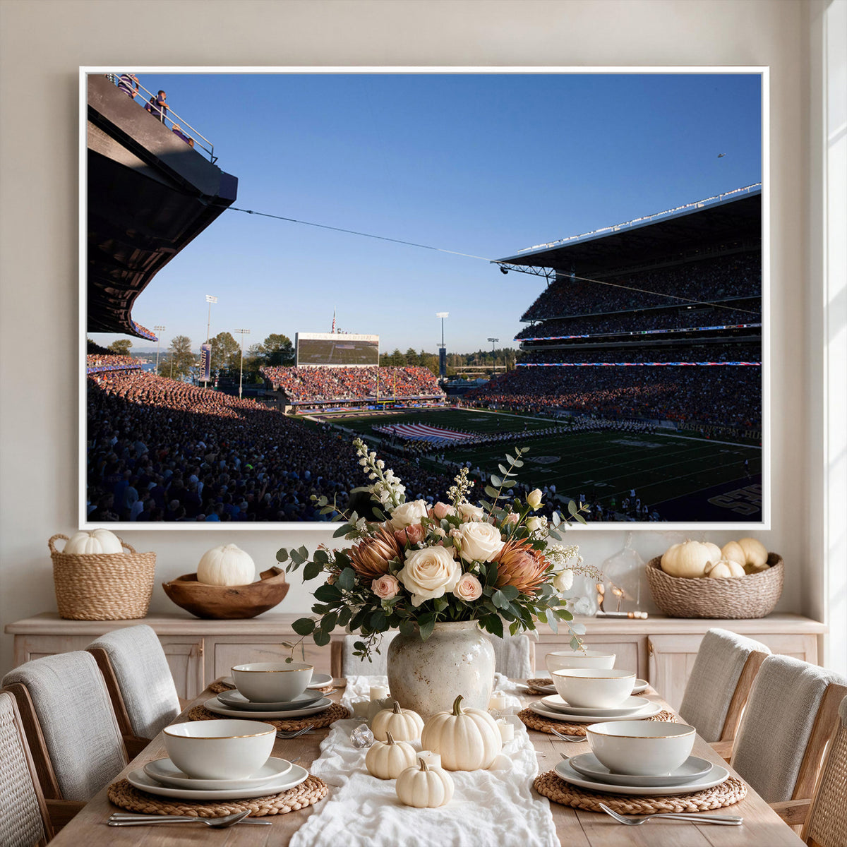 55028-MGV-CV-36X24 - The University of Washington Huskies Football Team Print