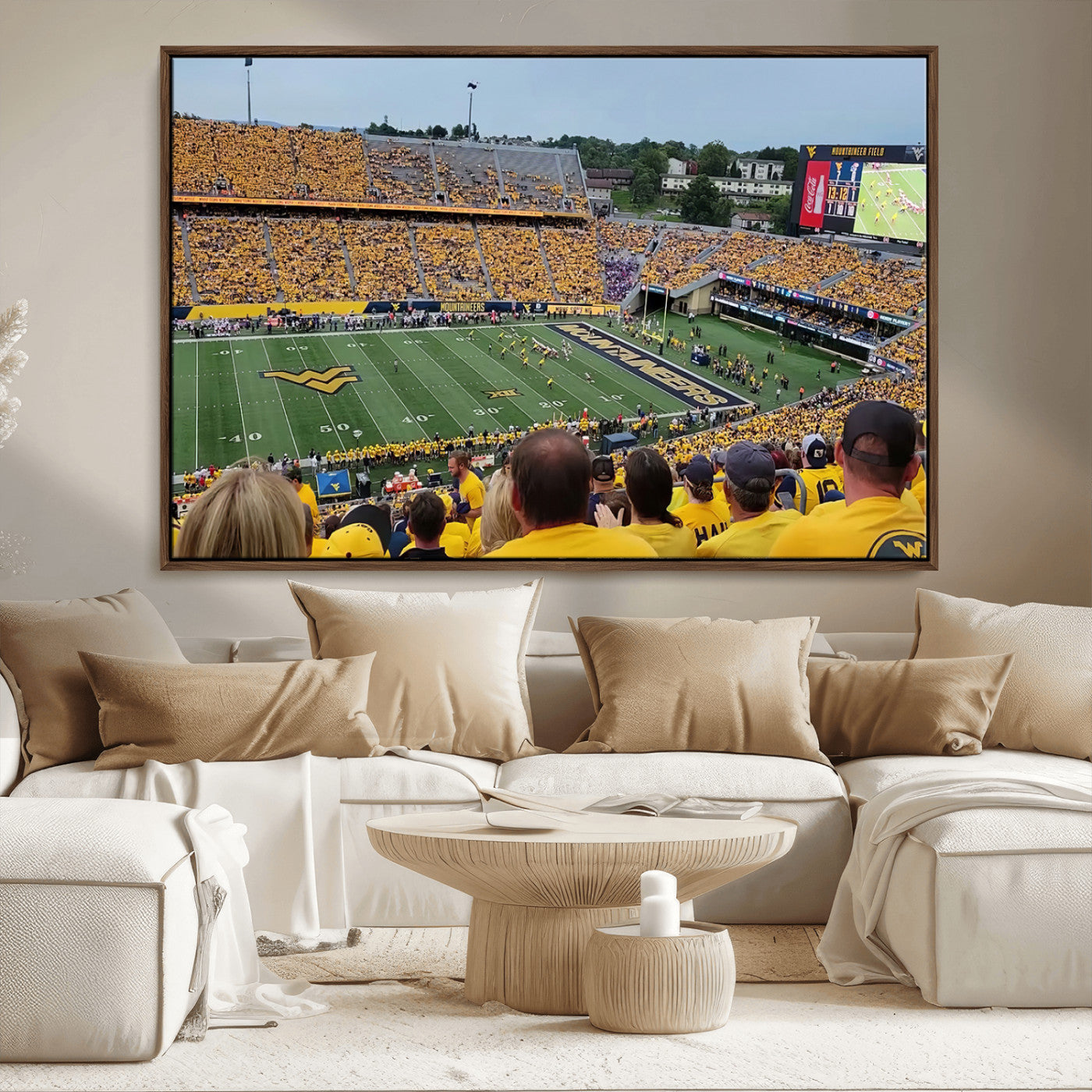 MGV-FC-36X24 - Puskar Stadium Canvas Print Wall Art - Morgantown Print - West Virginia University Mountaineers