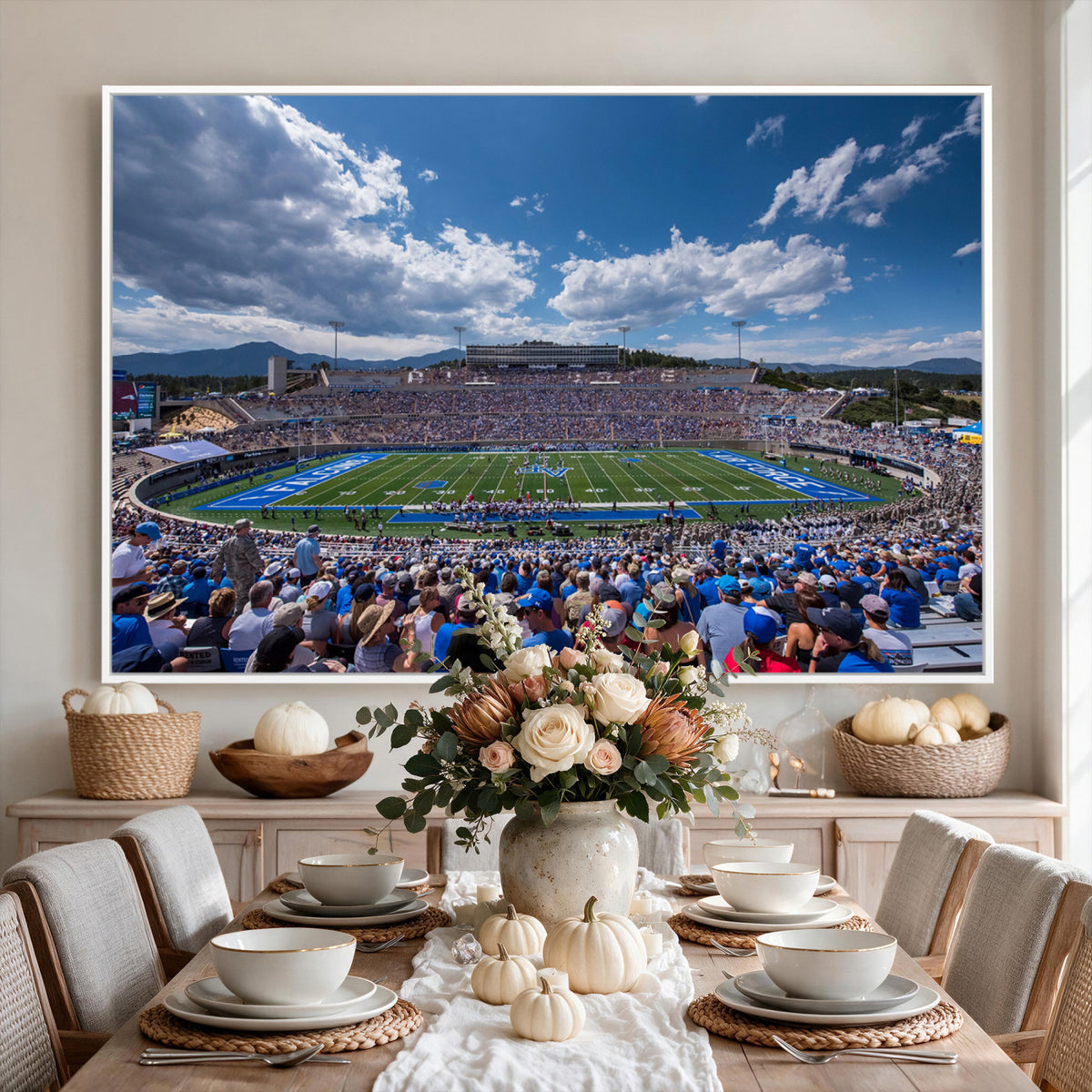 59281-MGV-CV-36X24 - Air Force Falcons Football Team Print, Colorado Springs