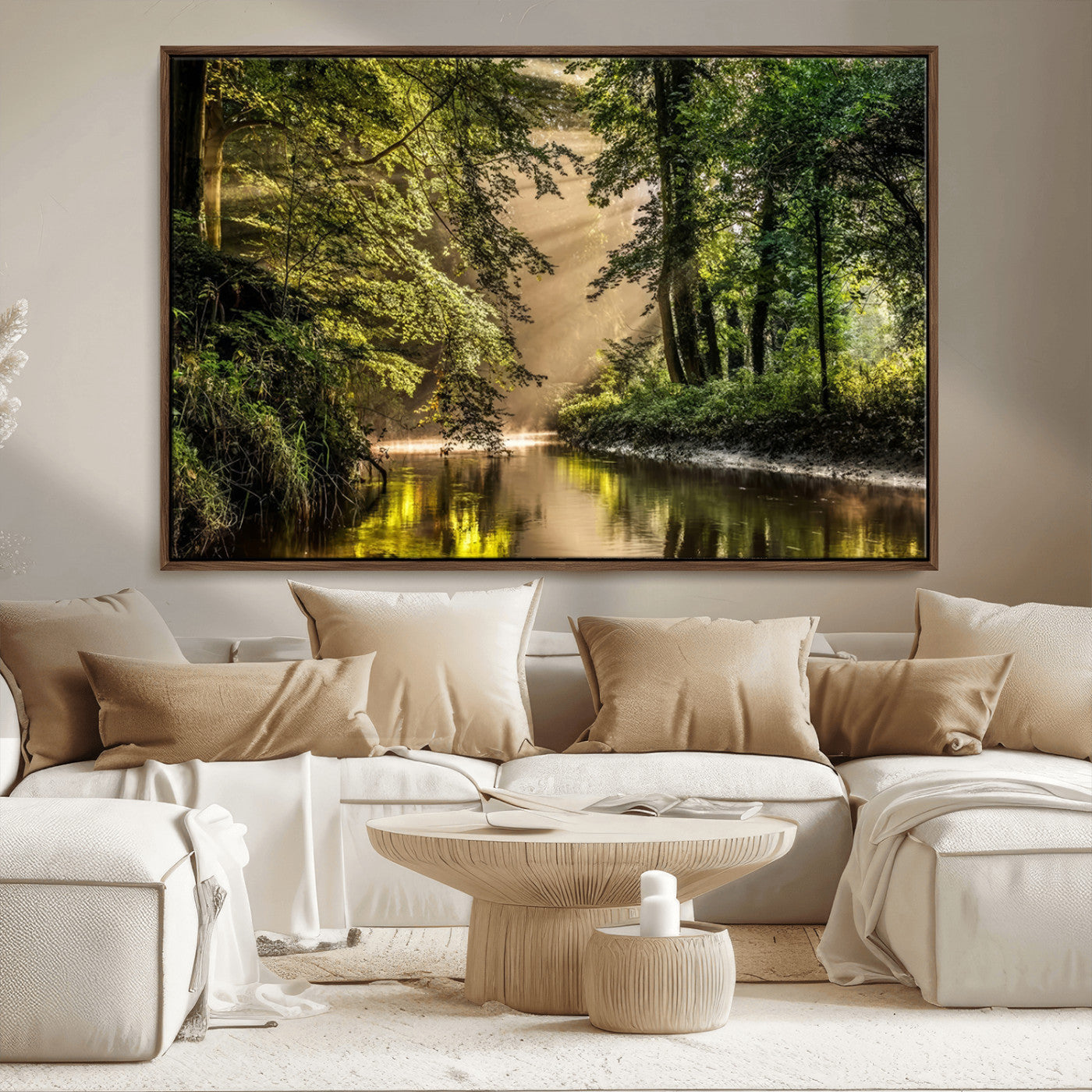 MGV-FC-36X24 - Forest Wall Art Print | River Landscape Wall Art | Perfect for Farmhouse Wall Decor, Cabin Wall Art