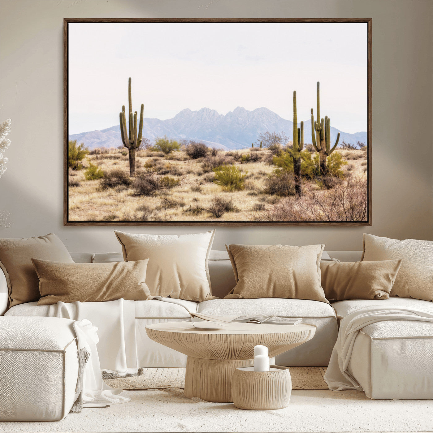 MGV-FC-36X24 - Arizona Desert Wall Art Print | Arizona Desert Canvas Print with Saguaro Cacti | Southwestern