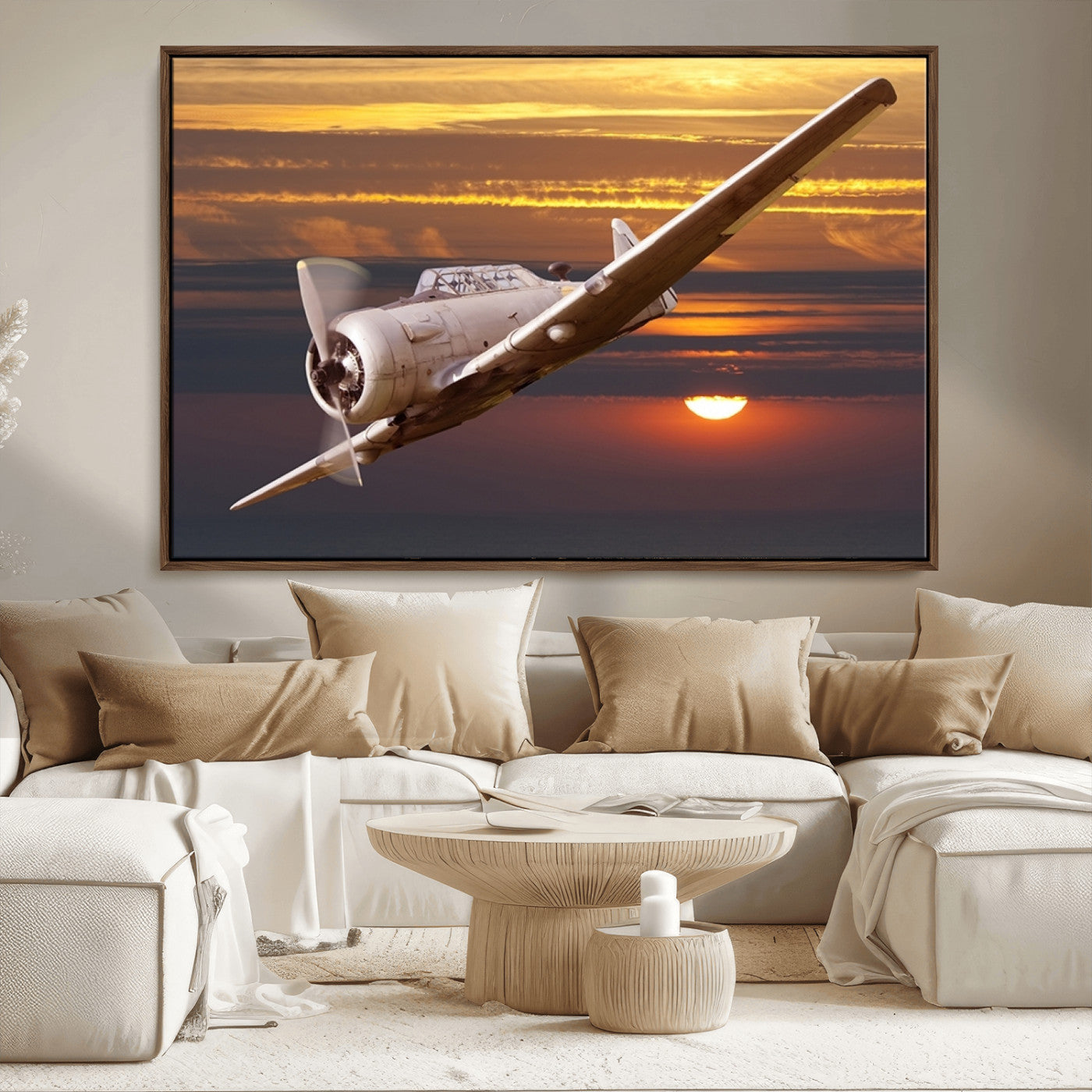 MGV-FC-36X24 - Old War Plane Wall Art Canvas Print