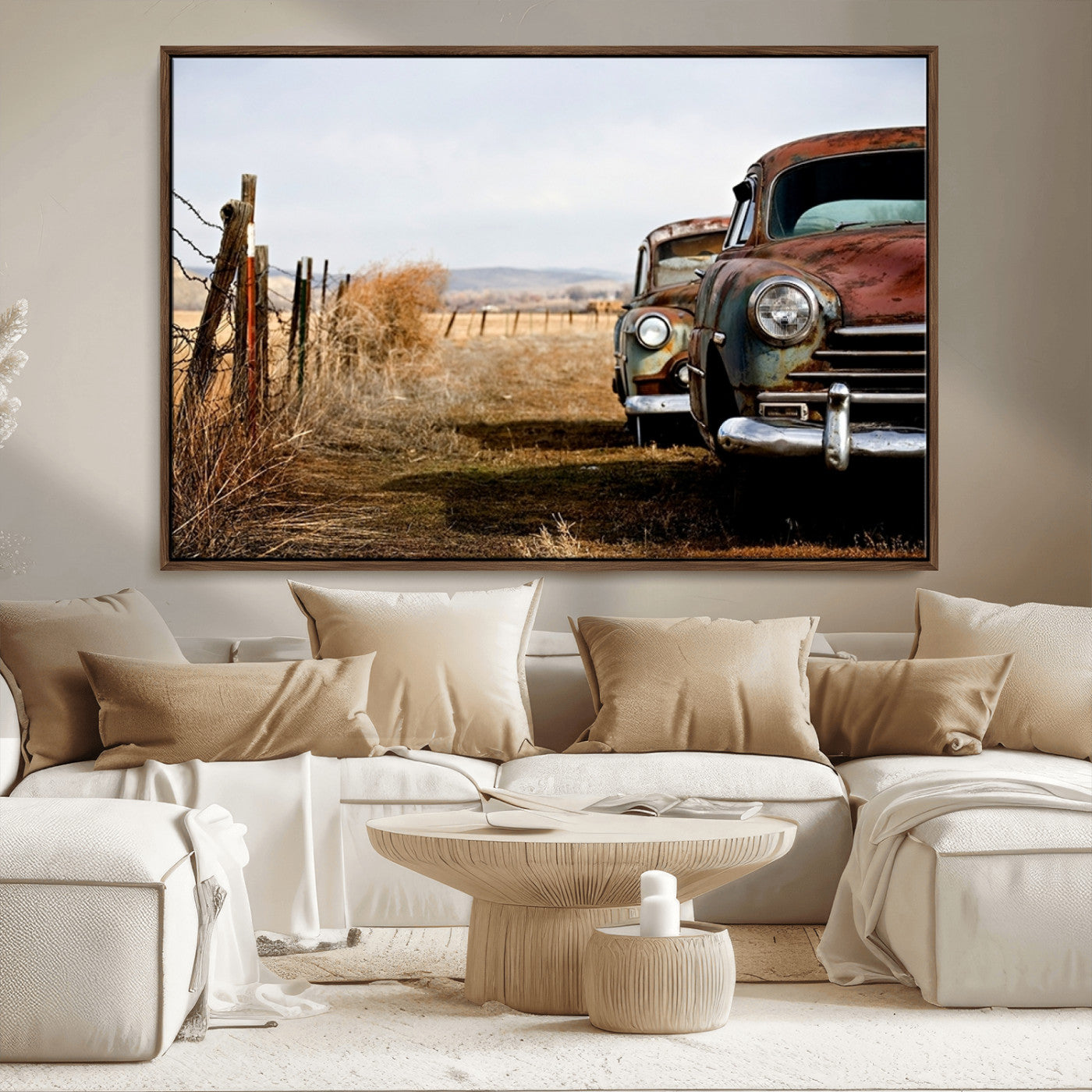 -Classic Cars Vintage Wall Art Canvas Print