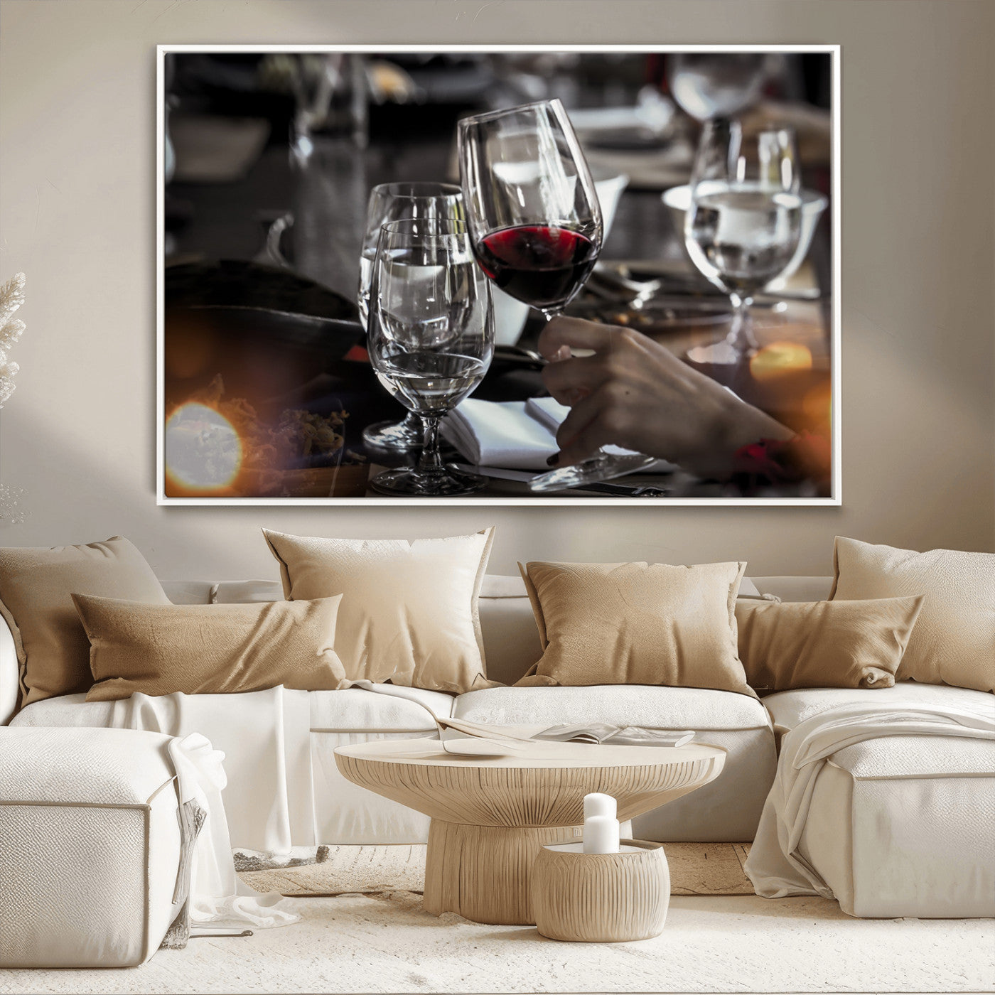 MGV-FC-36X24 - Red Wine and Glass Canvas Print