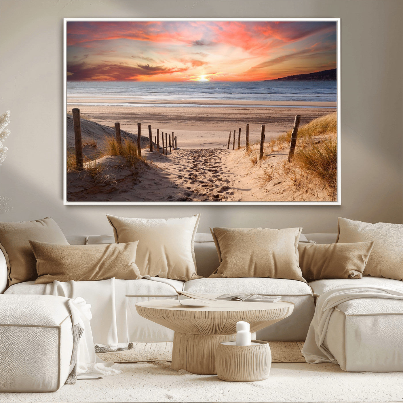 MGV-FC-36X24 - Sunset on the Sea Wall Art Canvas Print