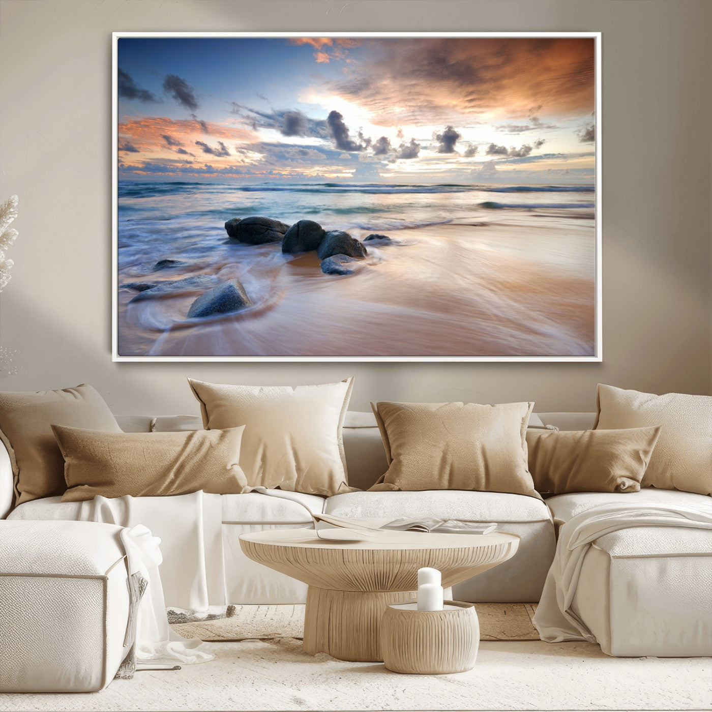 MGV-FC-36X24 - Serene Weather On The Beach Wall Art Canvas Print
