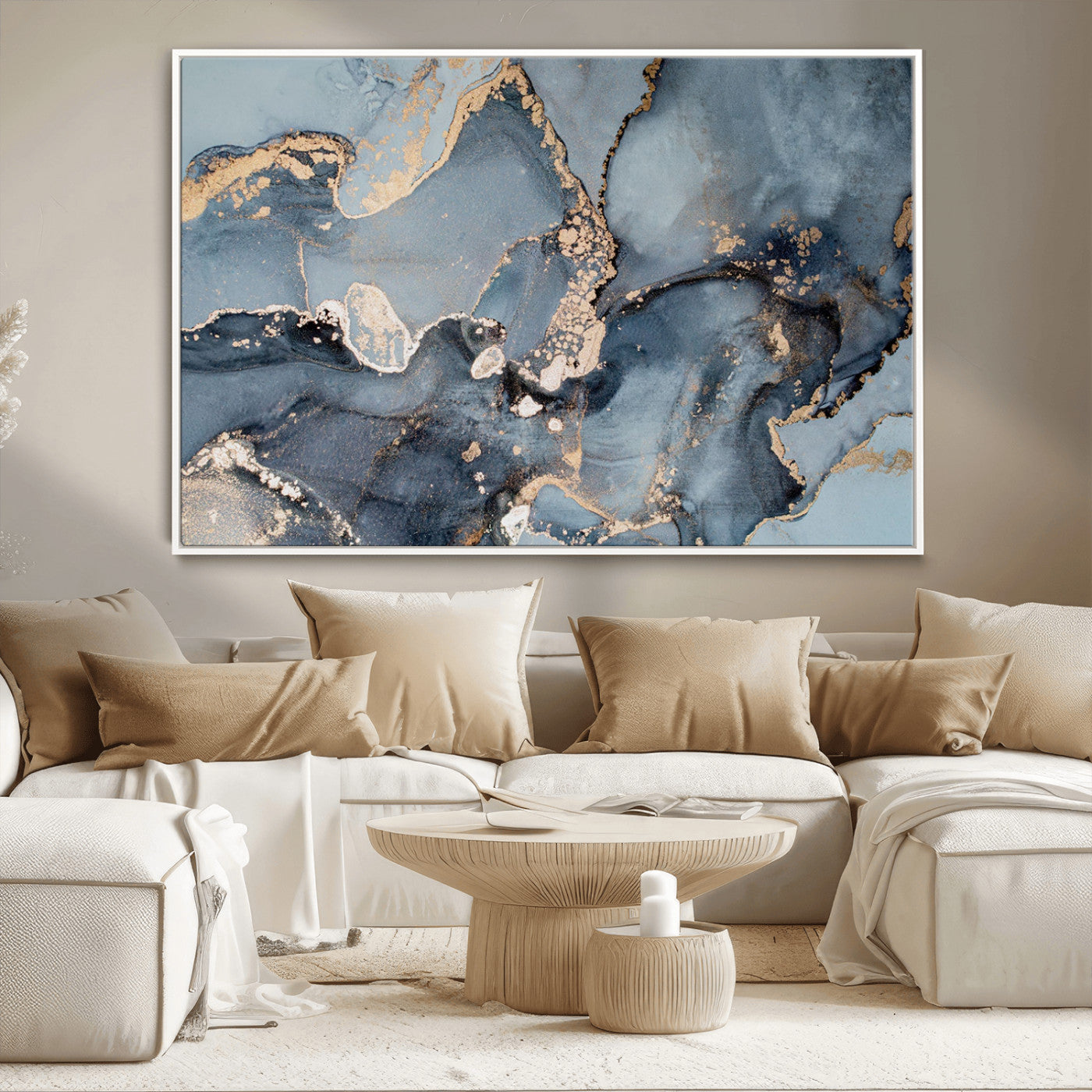 MGV-FC-36X24 - Multipanel Marble Fluid Effect Wall Art Abstract Canvas Wall Art Print