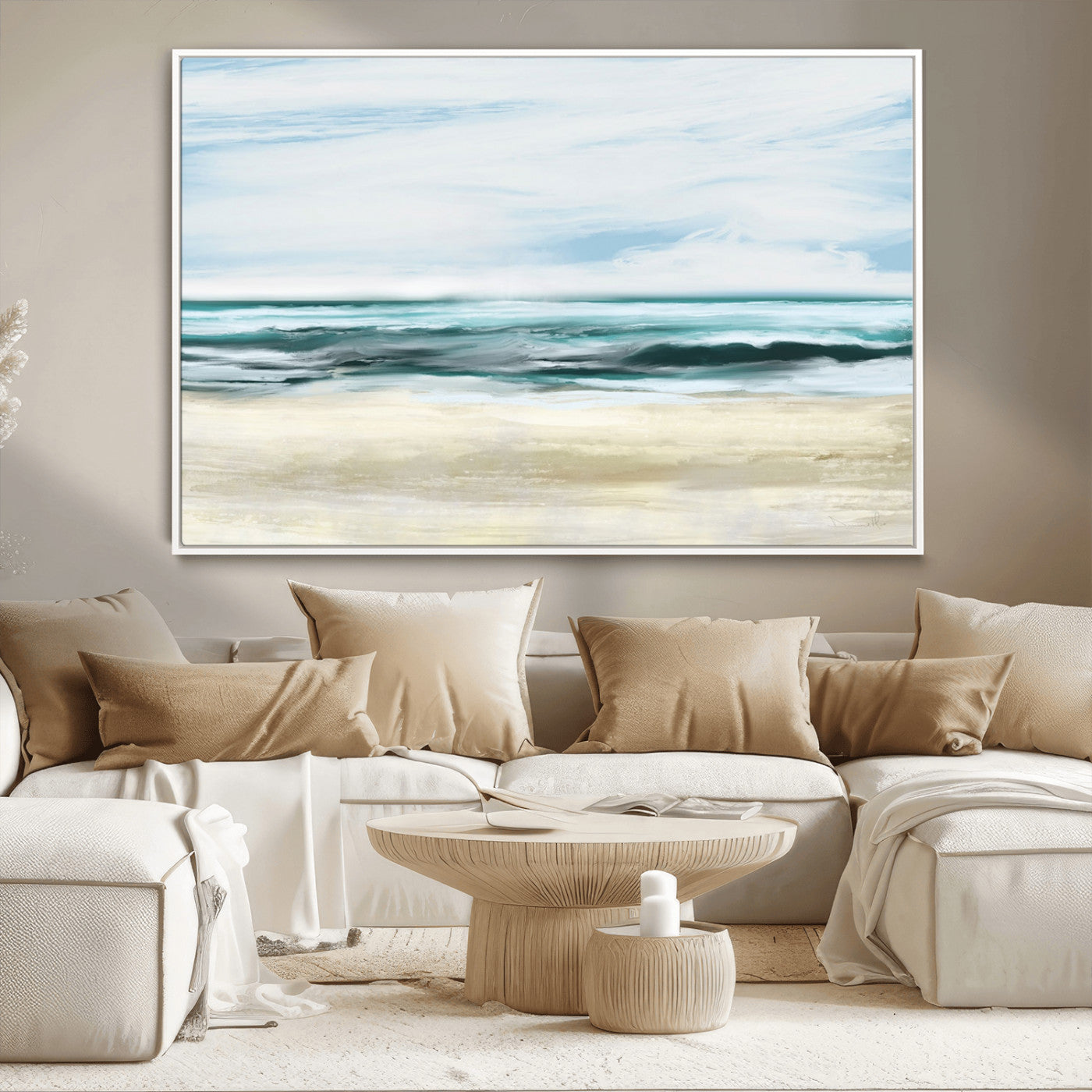 -Ocean Abstract Wall Art Canvas Print