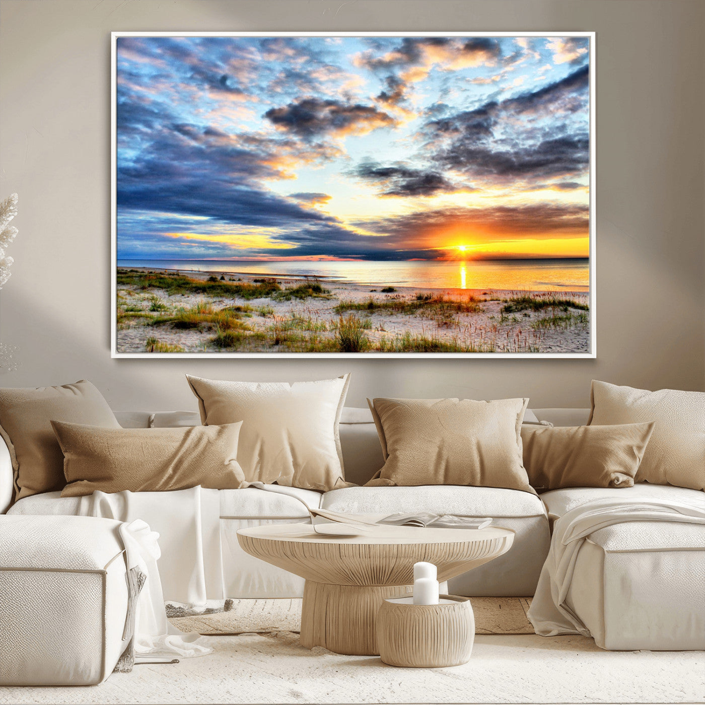 MGV-FC-36X24 - Sunset On The Ocean Wall Art Canvas Print