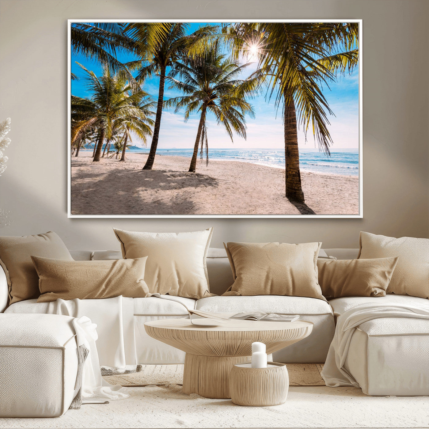 MGV-FC-36X24 - Palm Beach Tropical Island Wall Art Canvas Print