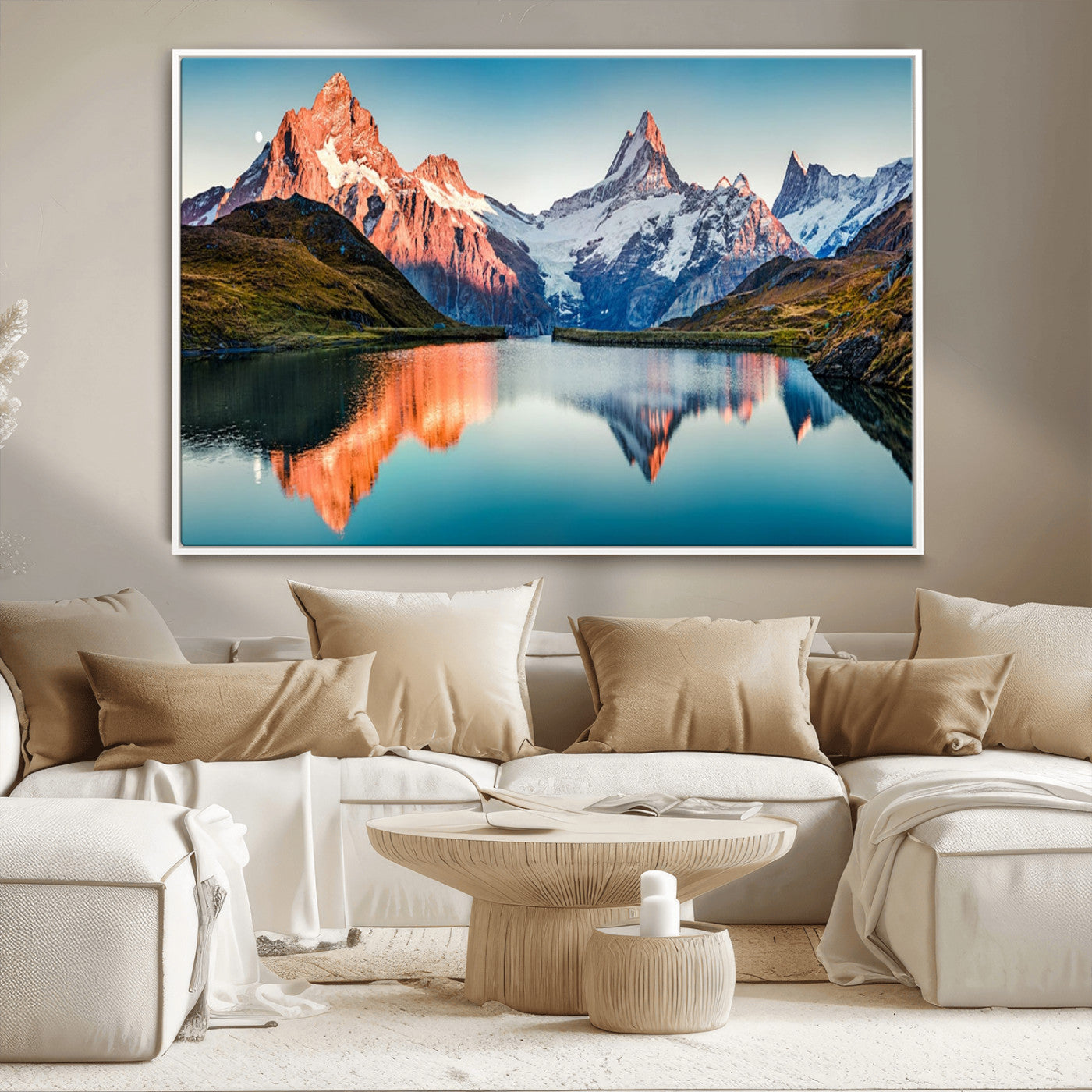 MGV-FC-36X24 - Landscape Mountain and Lake View Wall Art Canvas Print