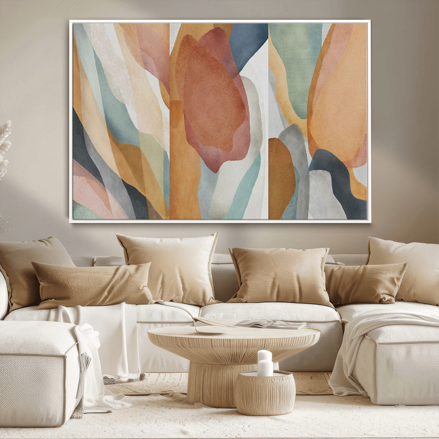 MGV-FC-36X24 - Boho Wall Art Canvas Print Set, Watercolor Boho Wall Art Canvas