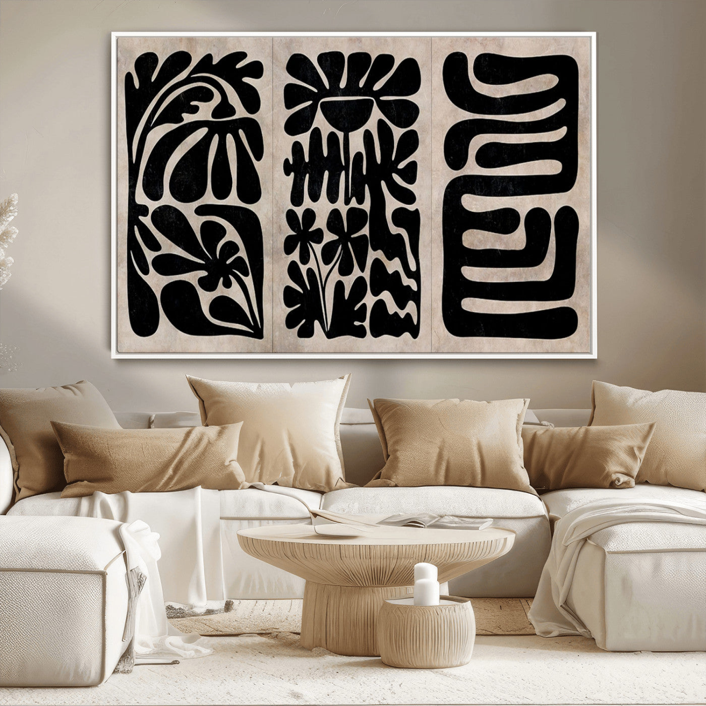 MGV-FC-36X24 - Canvas Print Wall Art Abstract Art Boho, Framed Boho Art Canvas Print