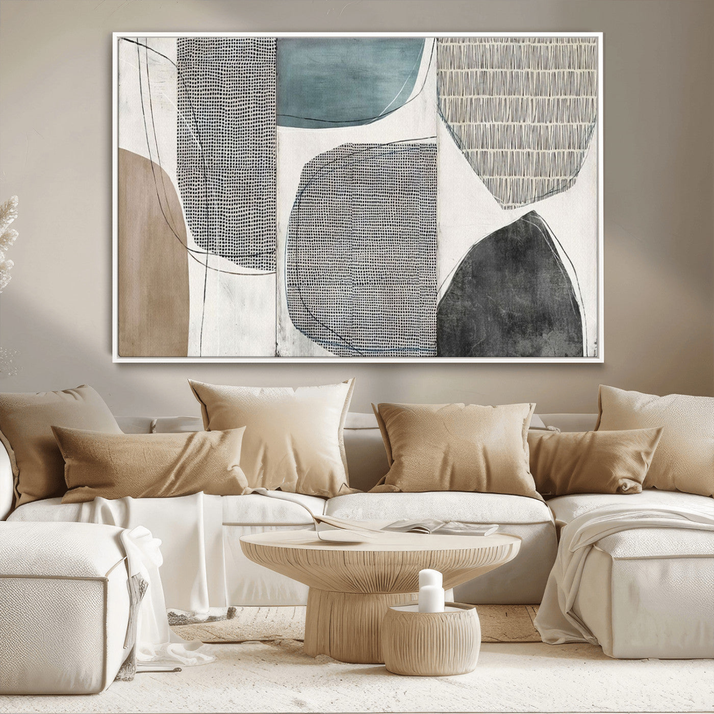 MGV-FC-36X24 - Canvas Print Wall Art Abstract Art Boho, Framed Boho Decor Canvas Print